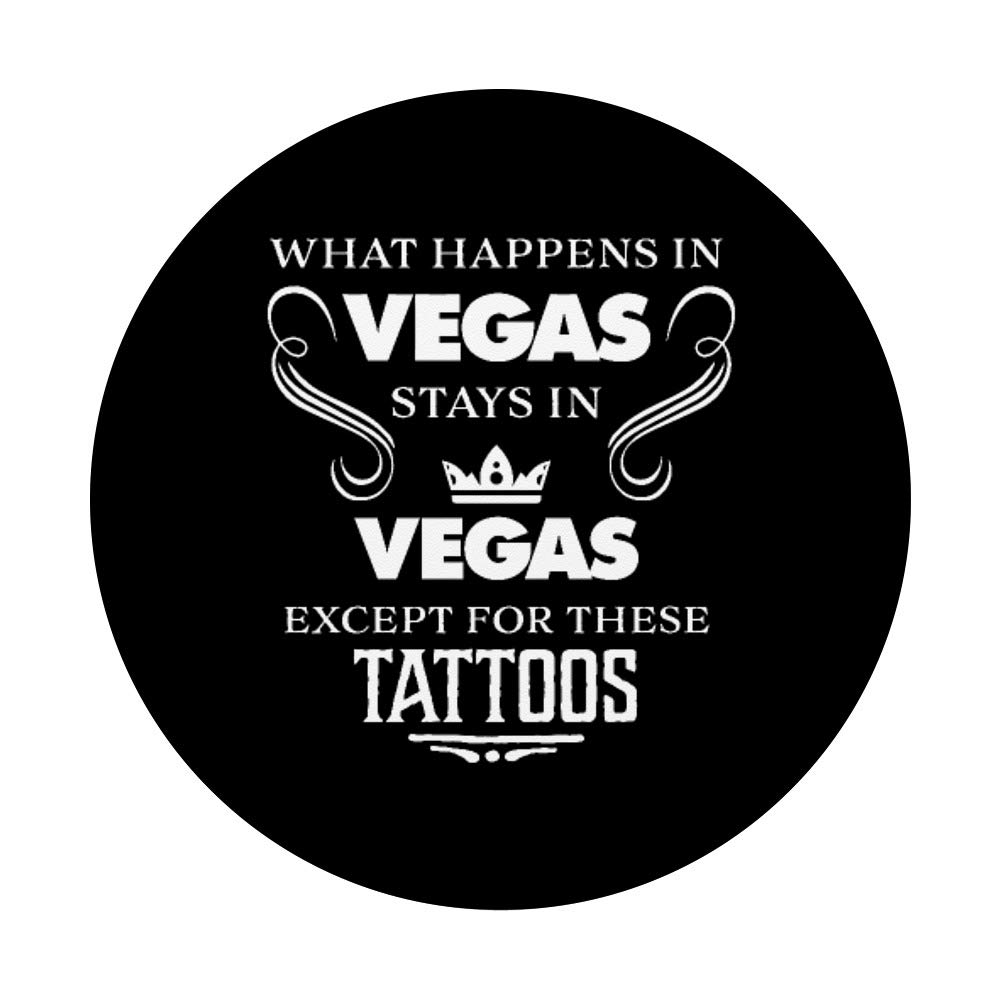 Vegas Themed Tattoo Design PopSockets - Phone & Tablet Grip Stand with Swappable Base | Perfect for Travel, Parties & Everyday Use