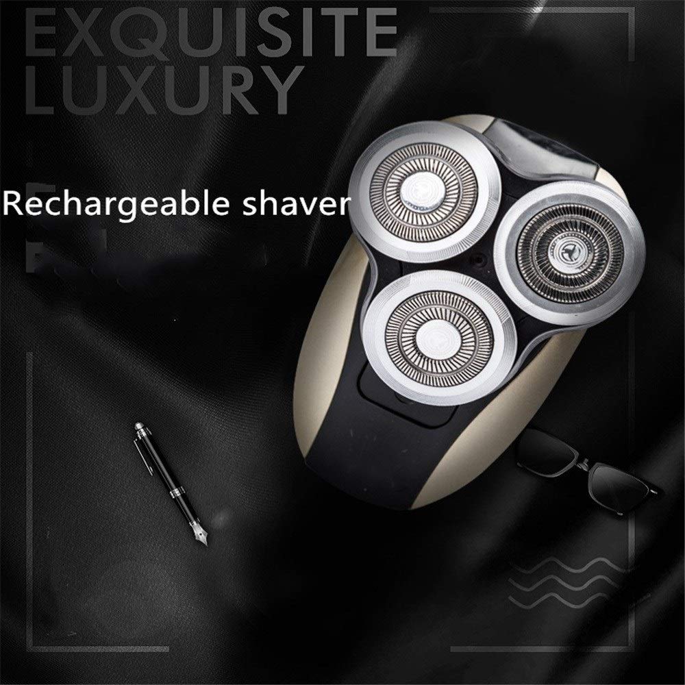 3-in-1 Rechargeable Electric Shaver for Men - Waterproof Rotary Shaving System with Floating Heads & Buffet Blade Technology - Perfect for Travel, Gym & Daily Grooming Routine