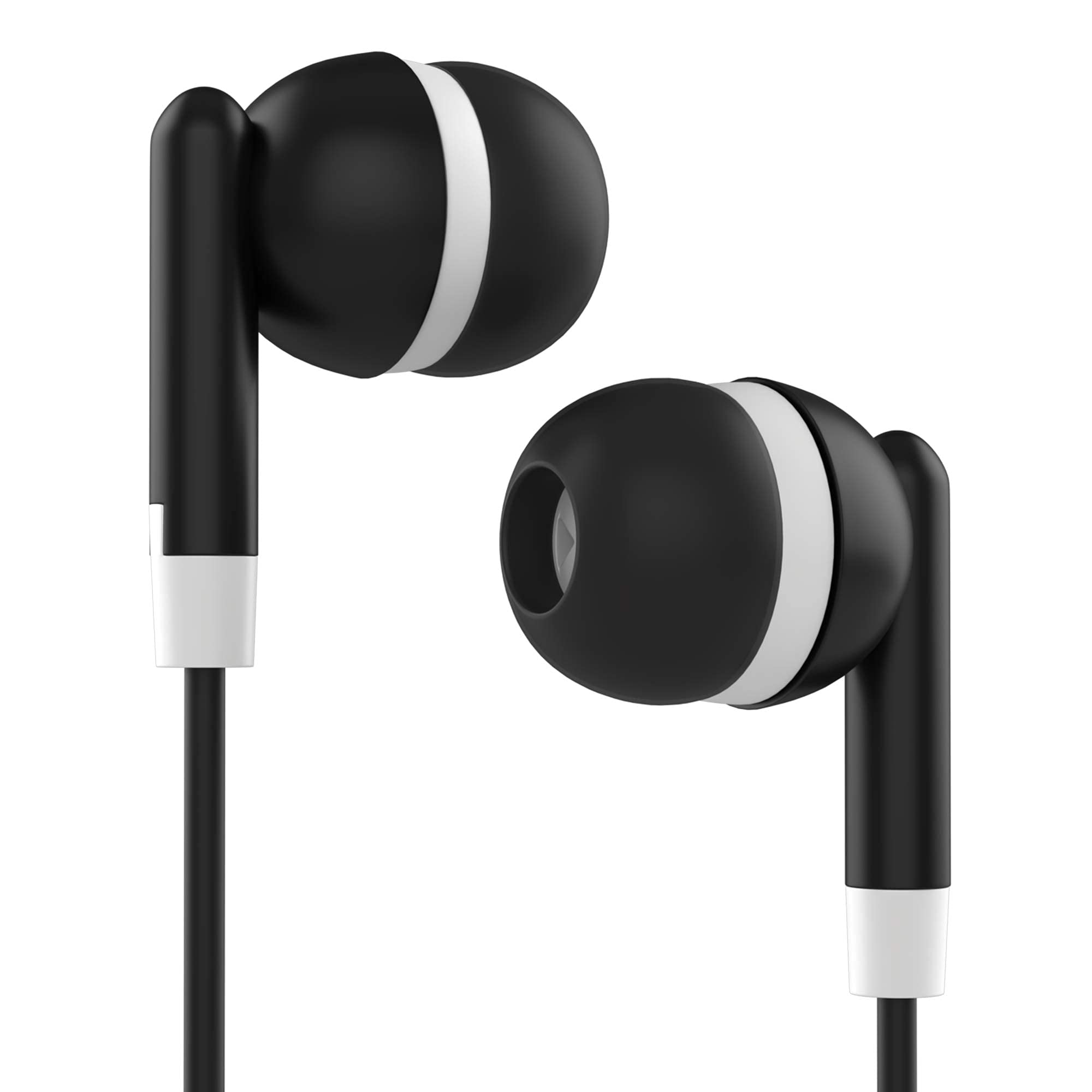 Maeline 500 Pack Bulk Earbuds with 3.5mm Headphone Plug - Black Wholesale Bundle - Perfect for Schools, Events, Gyms & Retail Stores