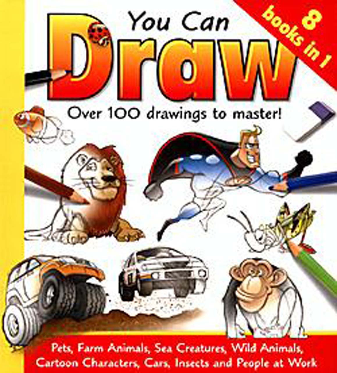 Learn to Draw with 8-in-1 Drawing Book Set - Perfect for Beginners, Kids & Artists | Sketching, Doodling & Art Practice
