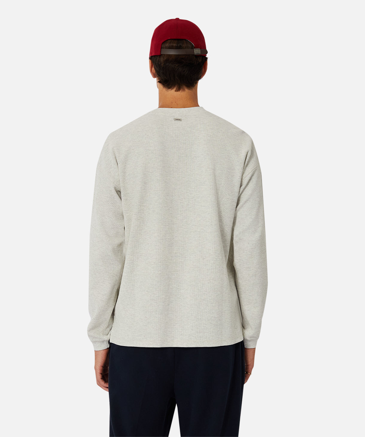 The Eastport Waffle Long Sleeve Tee - Soft Oat Marle Crewneck Shirt for Men | Casual Wear, Layering & Outdoor Activities