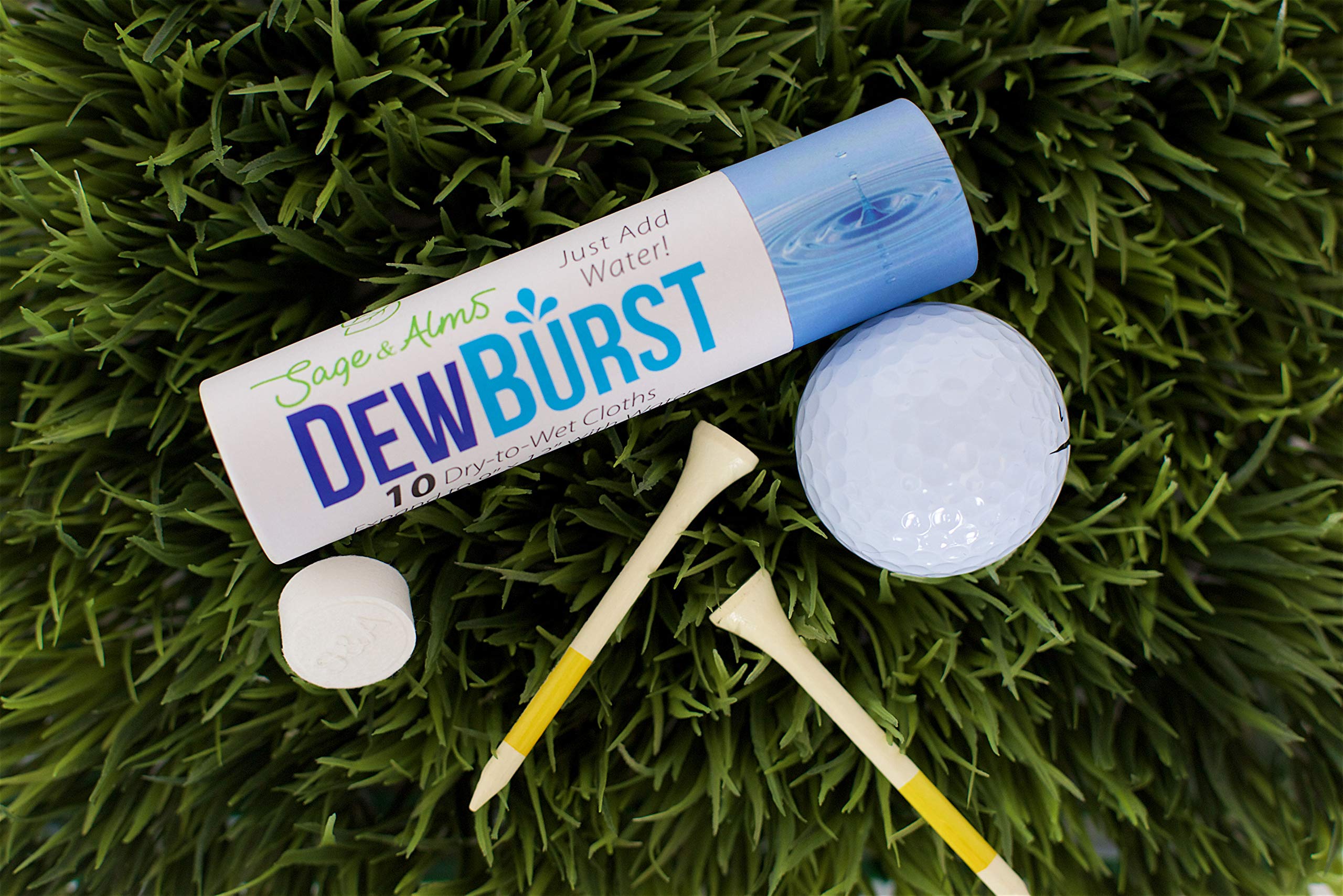 DewBurst Biodegradable Compressed Dry to Wet Wipes - 10 Cardboard Tubes (100 Cloths) | Eco-Friendly, Portable & Water-Activated | Perfect for Travel, Camping, Gym, Baby Care & Emergency Kits