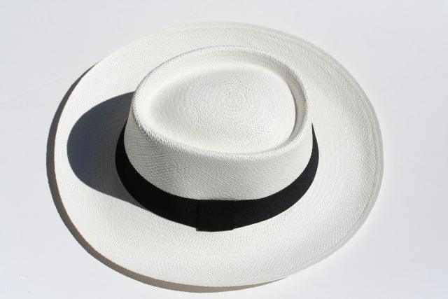 Premium Panama Hat for Men - Classic Gambler Style in Ivory - Perfect for Summer, Beach, and Outdoor Events