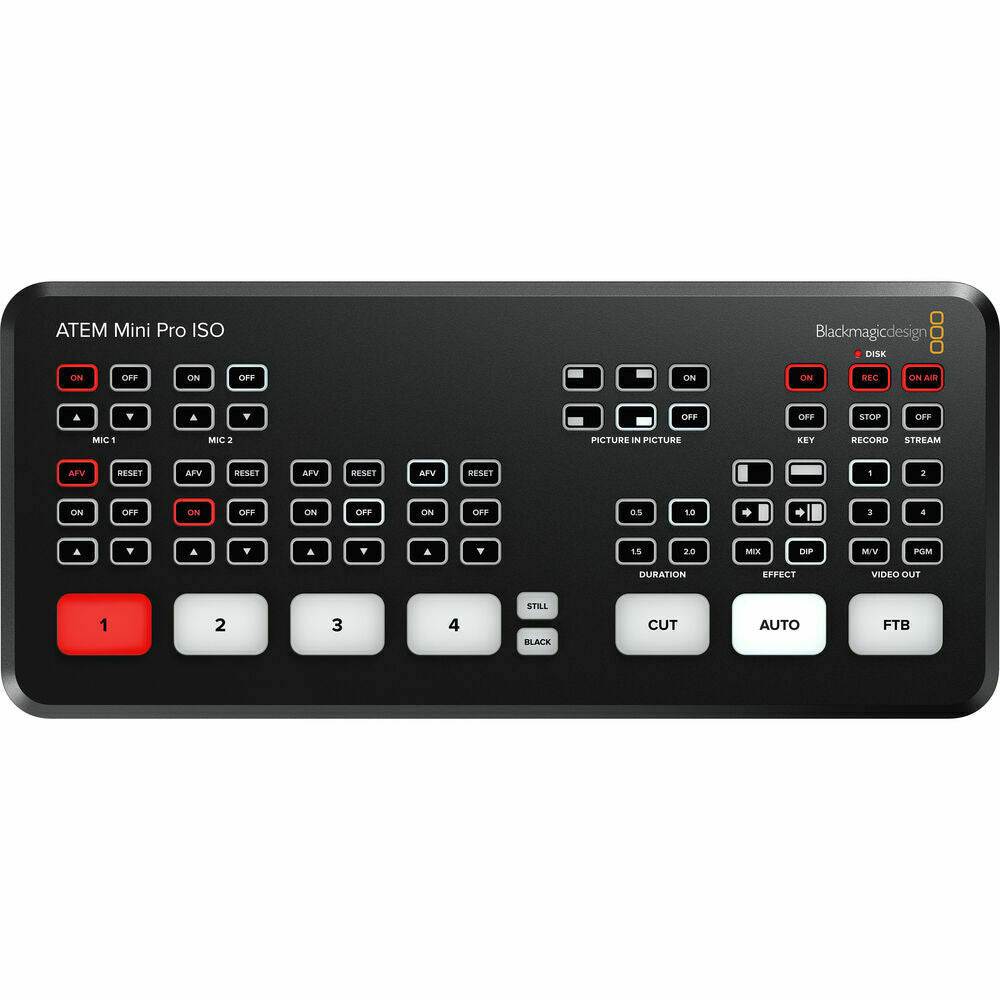 Blackmagic Design ATEM Mini Pro ISO HDMI Live Stream Switcher - Professional 4K Video Mixer for Live Streaming, Podcasting & Video Production | Perfect for YouTube, Twitch & Church Broadcasts