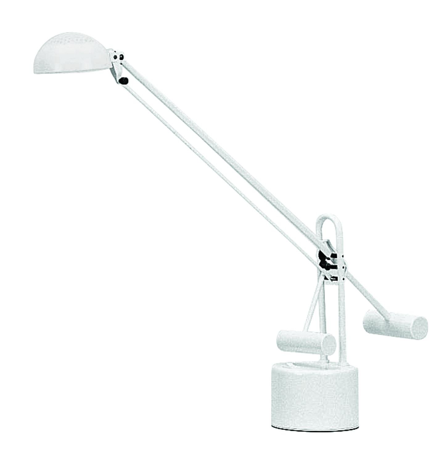Lite Source LS-306WHT Halogen Desk Lamp - White Adjustable Task Light for Office, Study, Reading & Home Workspace