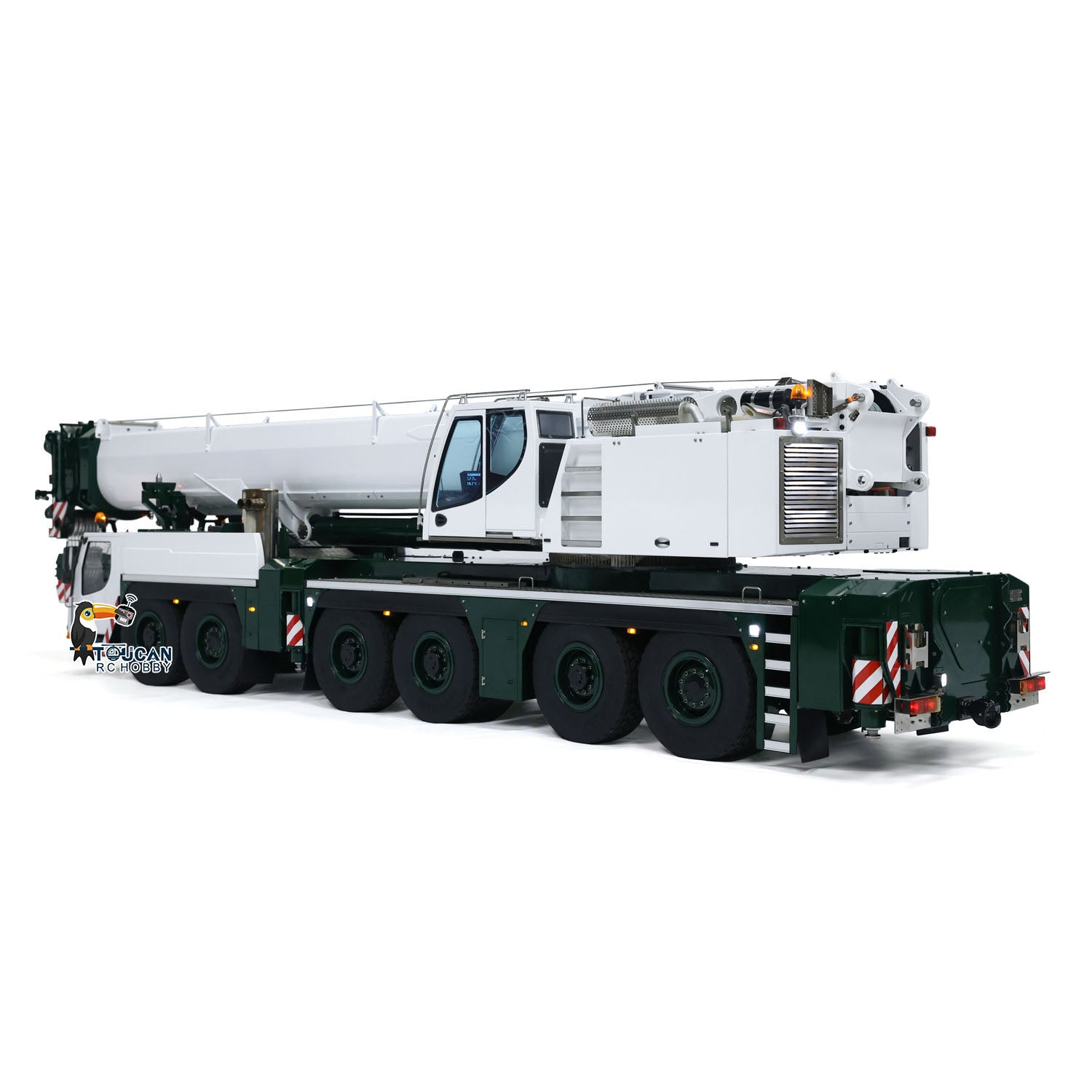 Eyewhale 1/14 Scale 6-Axle LTM1350 RC Hydraulic Mobile Crane - 5M Length Radio Controlled Heavy Duty Construction Vehicle, PNP Hobby Model for Adults - Perfect for Construction Simulation, RC Enthusiasts & Collectors