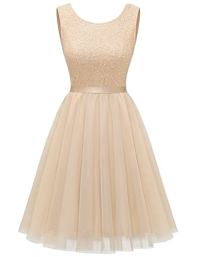 Tulle Sequin Champagne