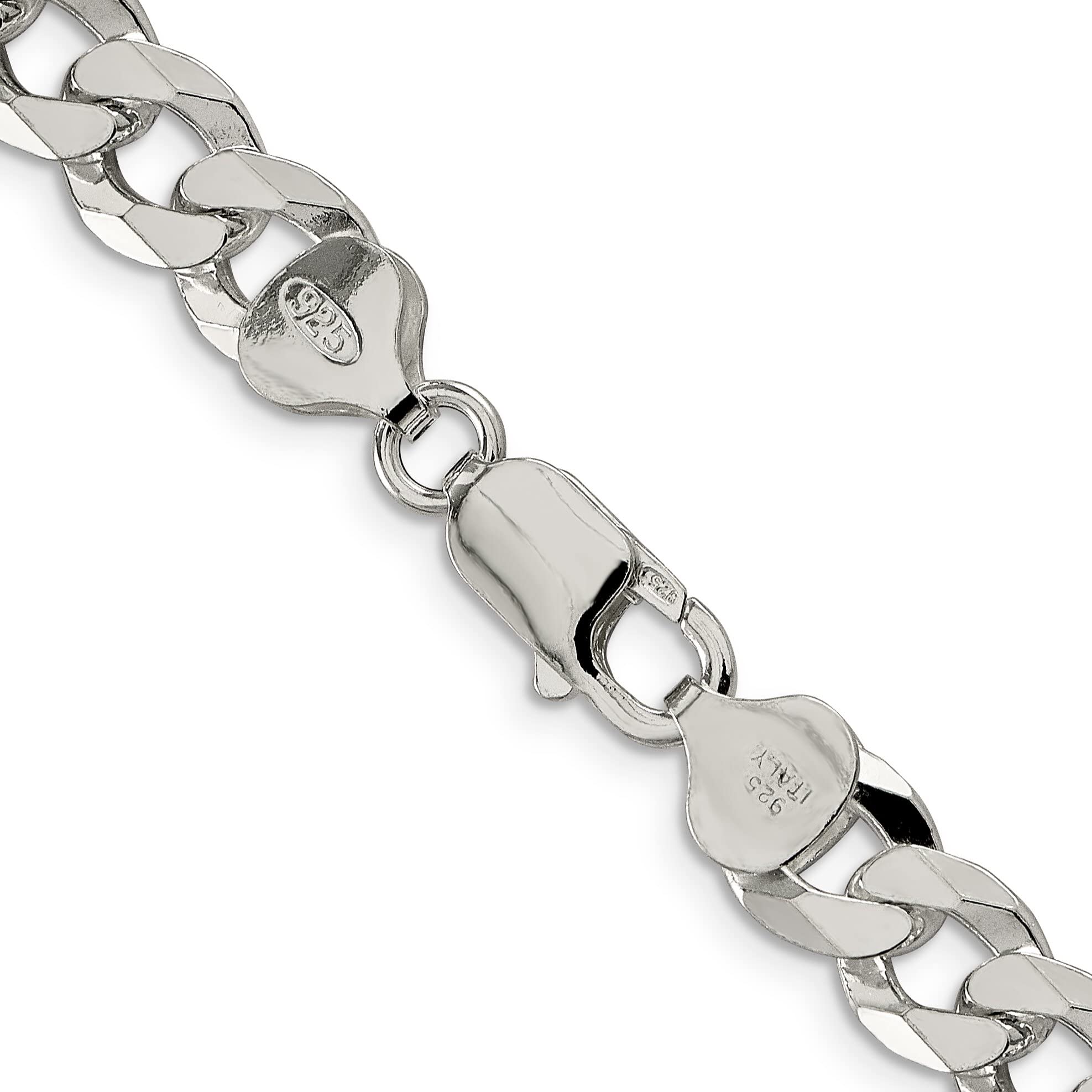 FindingKing Sterling Silver Curb Chain Necklace 18