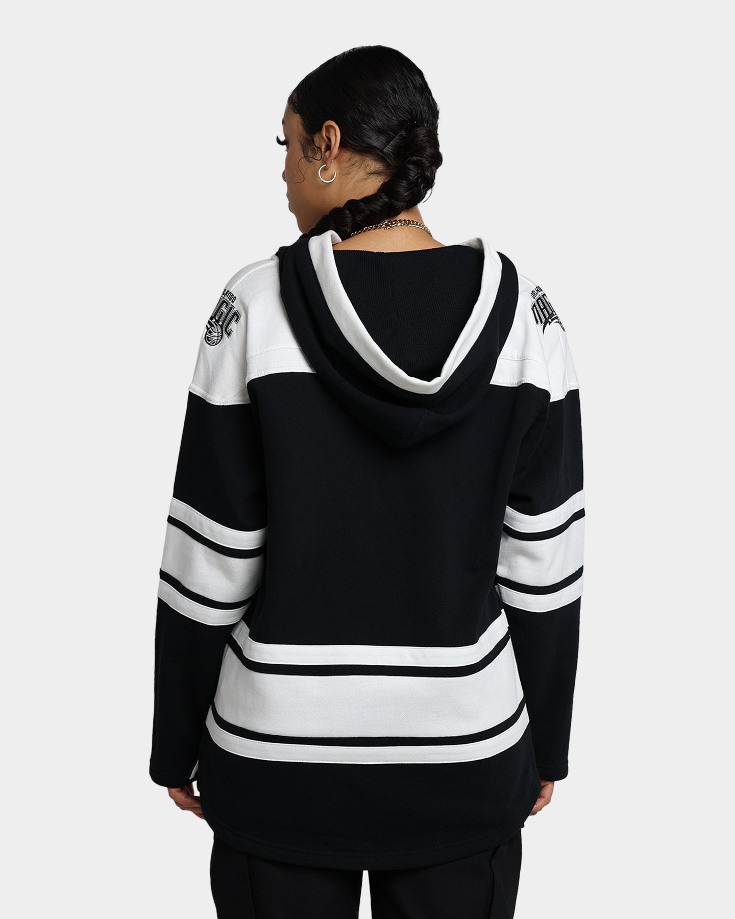 47 Brand Orlando Magic Superior Lacer Hoodie - Jet Black NBA Fan Apparel for Men & Women - Perfect for Basketball Games & Casual Streetwear