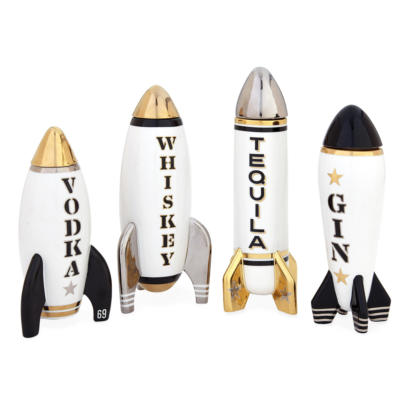 Premium Rocket-Shaped Glass Tequila Decanter with Stopper - Elegant Liquor Dispenser for Home Bar, Parties & Gifts | Perfect for Margaritas, Cocktails & Whiskey Serving