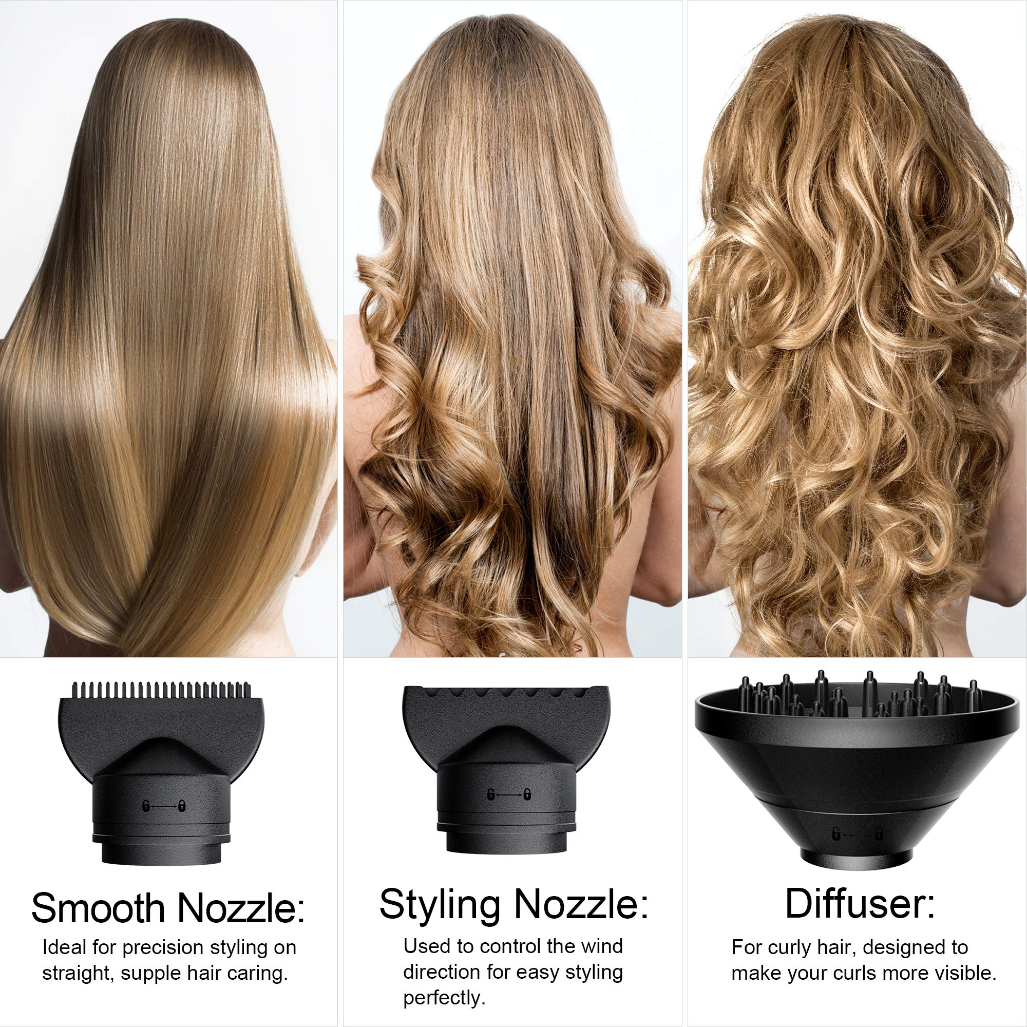 Professional 2000W Ionic Hair Dryer with AC Motor - Salon Performance Blow Dryer for Fast Drying, 3 Heat & 2 Speed Settings, Negative Ion Technology for Hair Care - Perfect for Home, Travel & Hotel Use (Great Gift for Hair Stylists & Beauty Enthusiasts)