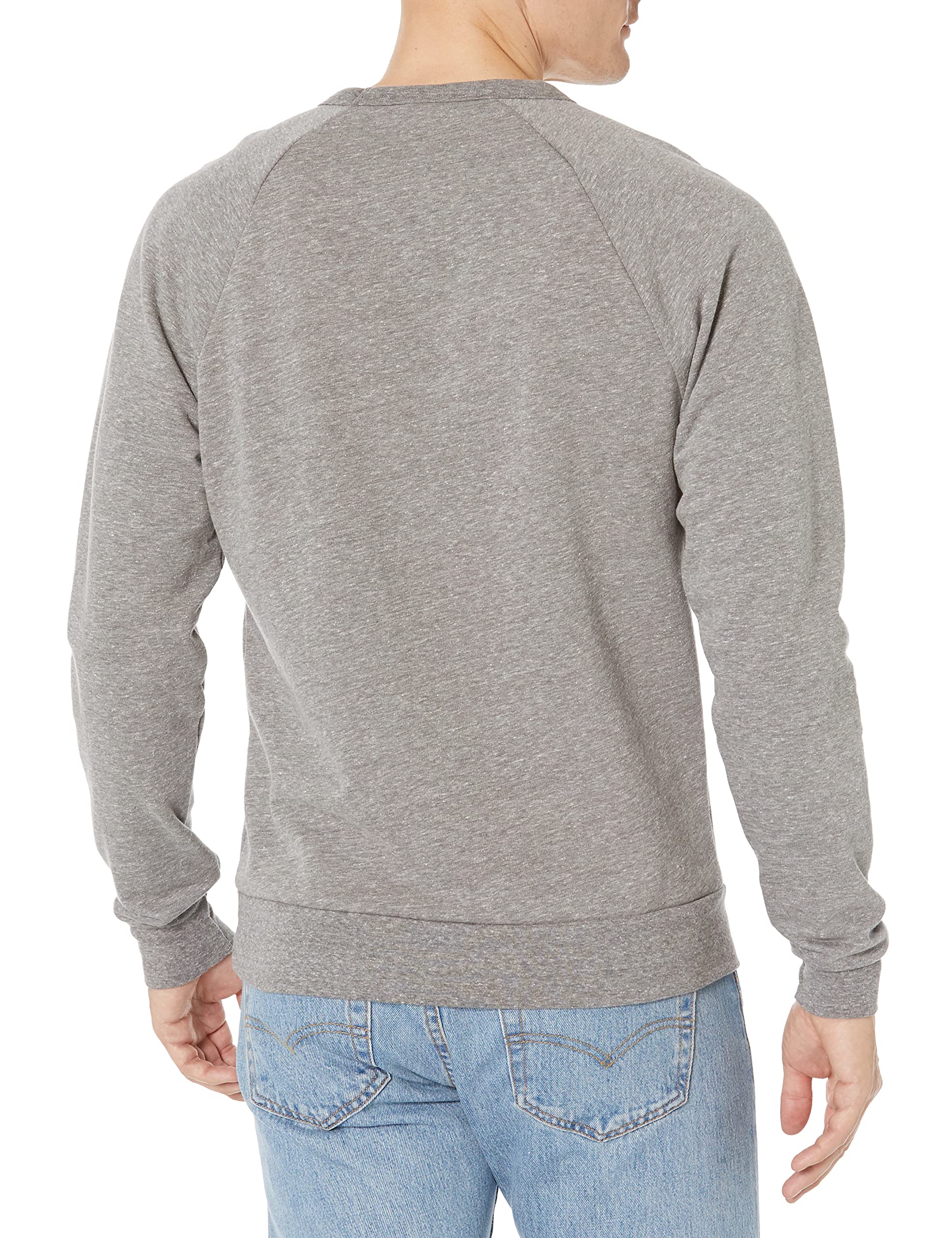 Blue 84 Men's Vintage Tri-Blend Crewneck Sweatshirt - Soft Cotton Blend Casual Pullover for Everyday Wear & Street Style