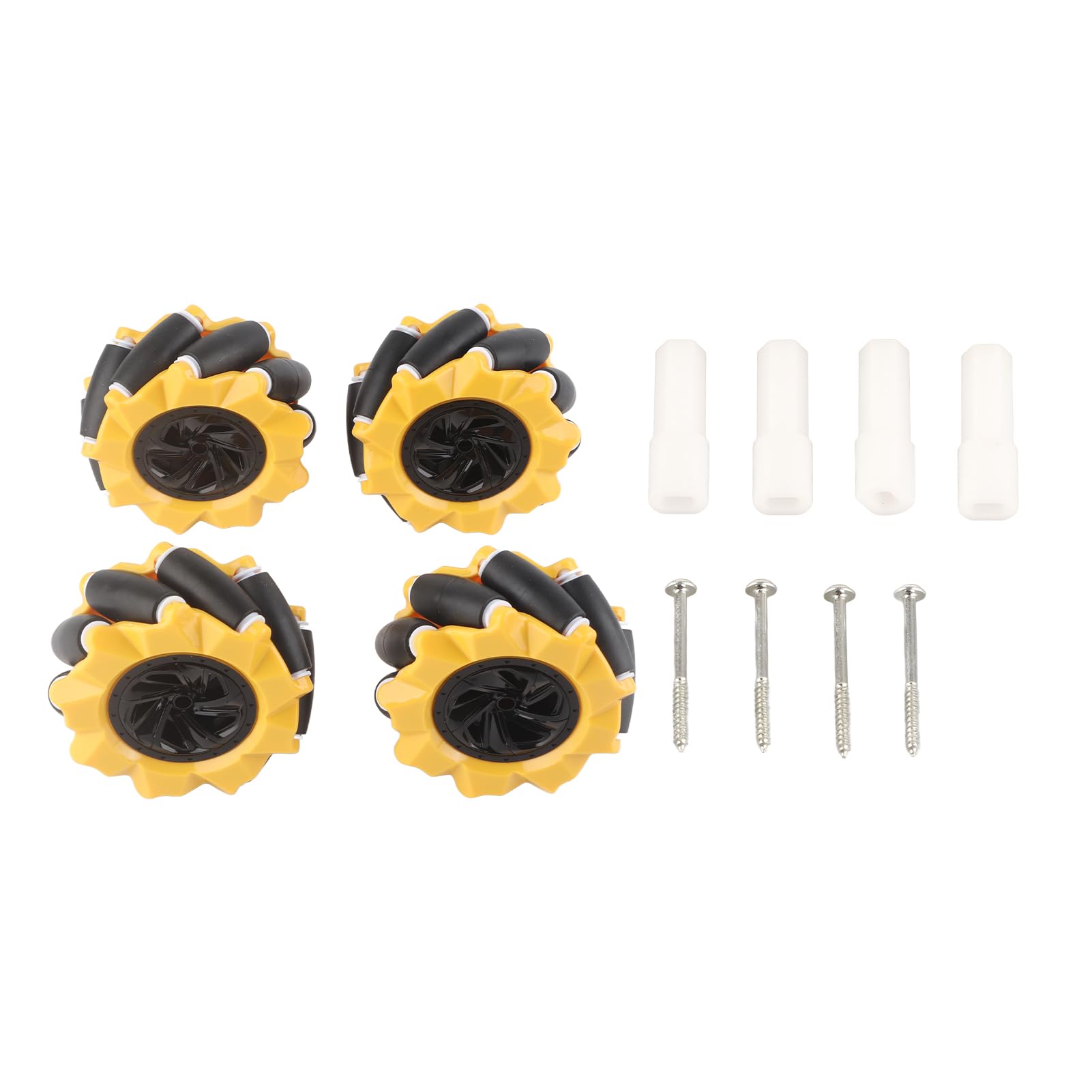**Mecanum Wheel 80mm Omni-Directional Robot Car Parts - 2 Pair Set for DIY Smart Robots, Industrial Automation & STEM Projects**    *(Perfect for Robotics Competitions, Automated Guided Vehicles (AGVs), and Educational STEM Learning Kits)*