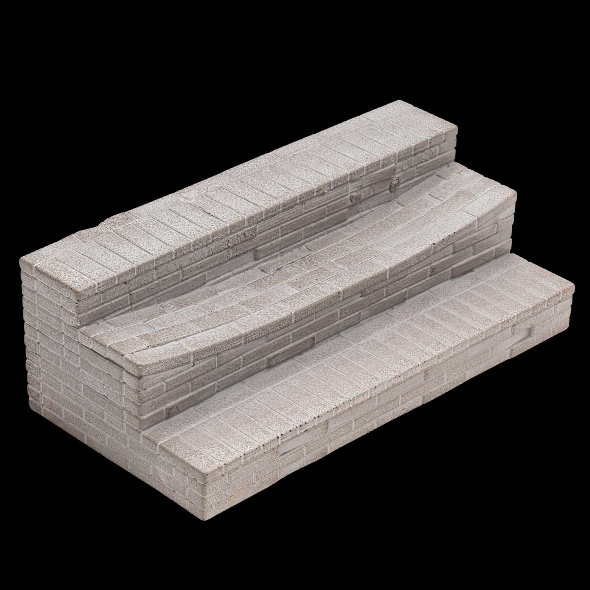 BBCO Fingerboard Ramp - Battered Brick 3 Stair Skateboard Obstacle for Tech Decks & Fingerboards - Perfect for Skate Park Replicas & Indoor Play