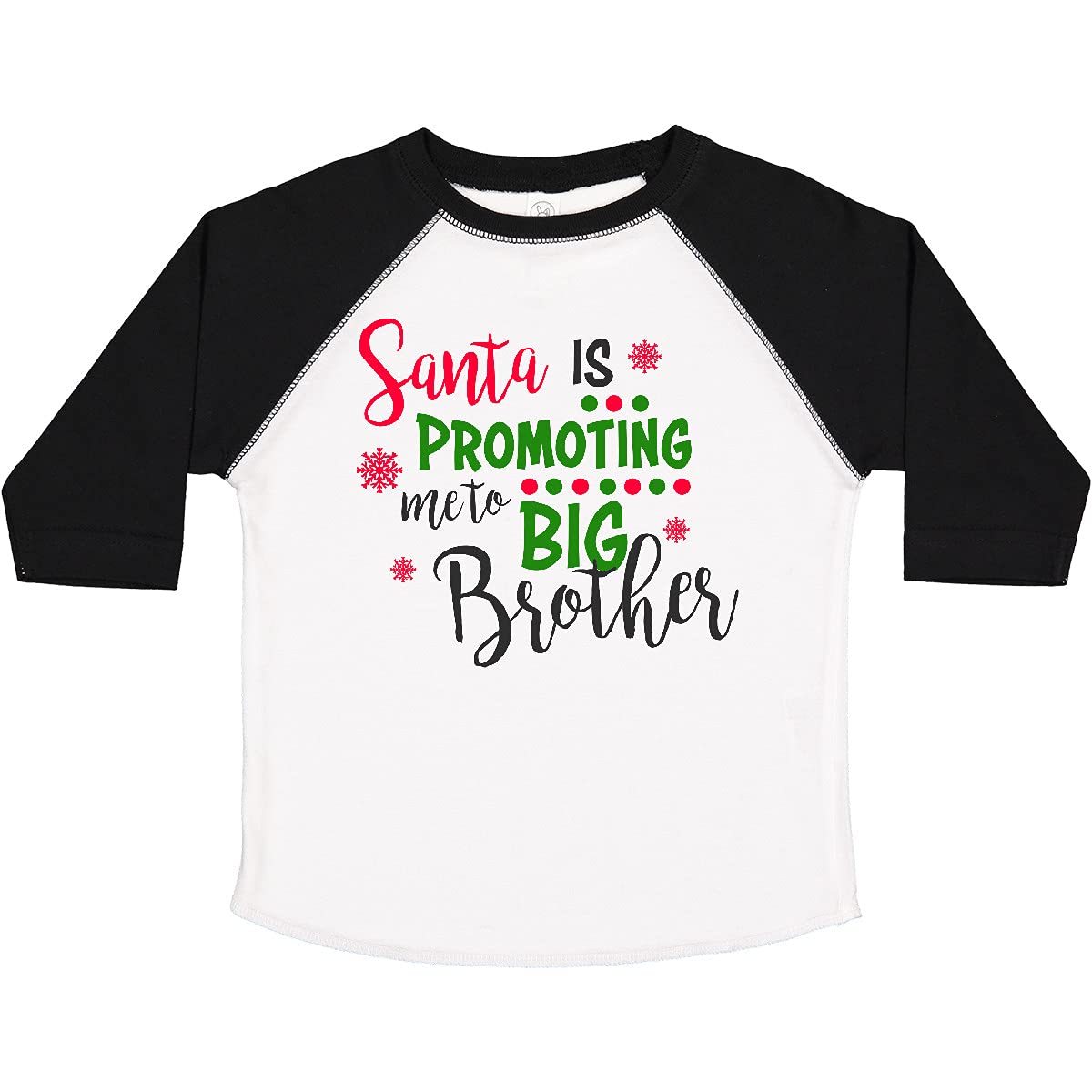 Inktastic Santa Promotes Me to Big Brother Toddler T-Shirt - Cute Christmas Sibling Announcement Gift for Toddlers