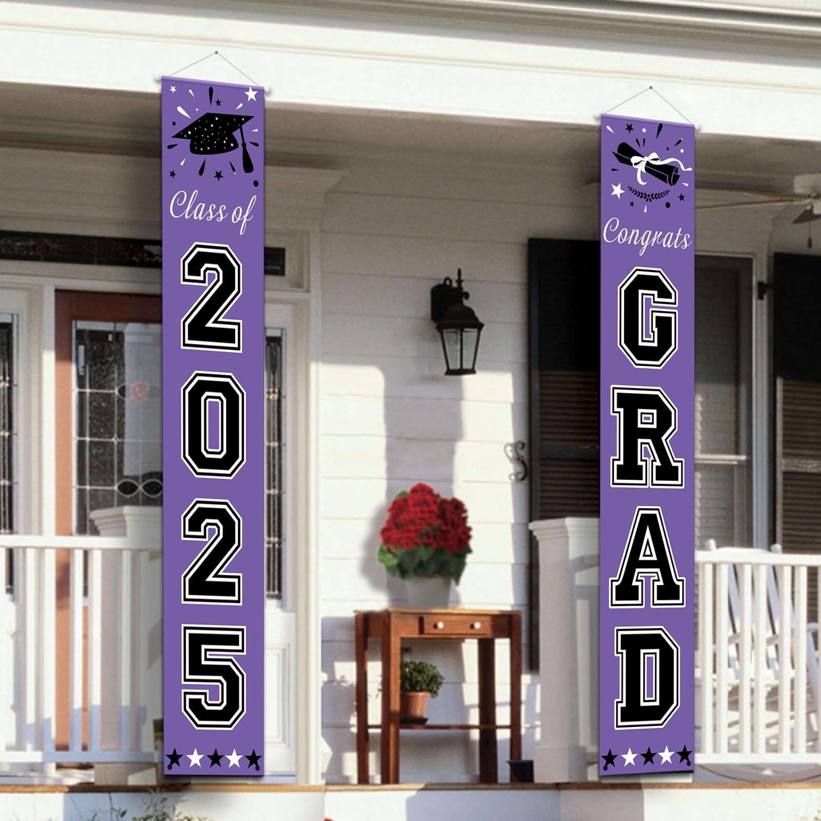 DAZONGE 2025 Graduation Party Decorations - Purple Graduation Banners & Party Supplies for Class of 2025 - School Graduation Decor for High School, College & University - Perfect for Graduation Ceremonies, Parties & Photo Backdrops