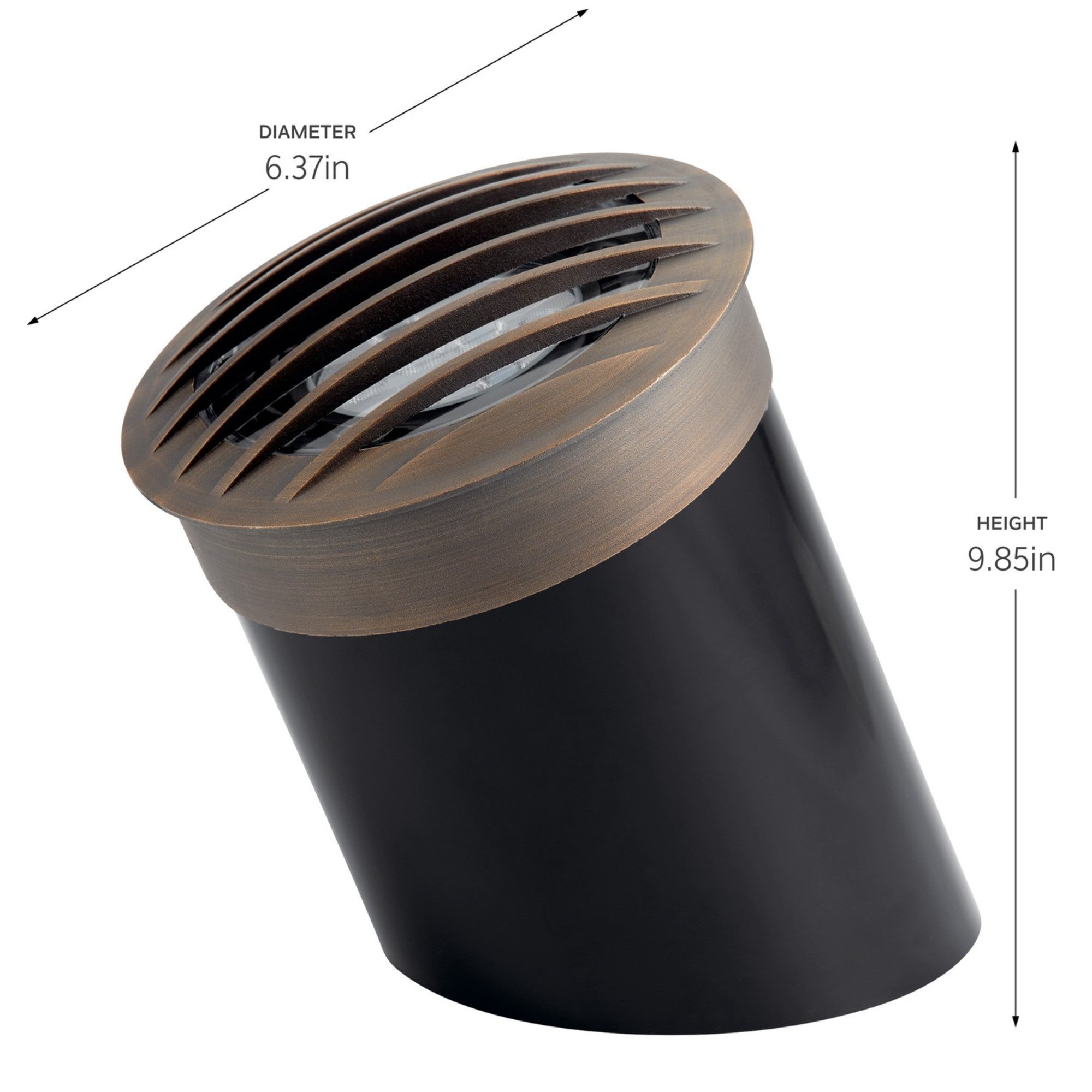 12V Low Voltage Landscape In-Ground Light with Rock Guard - Brass Finish for Outdoor Garden, Pathway, and Yard Lighting