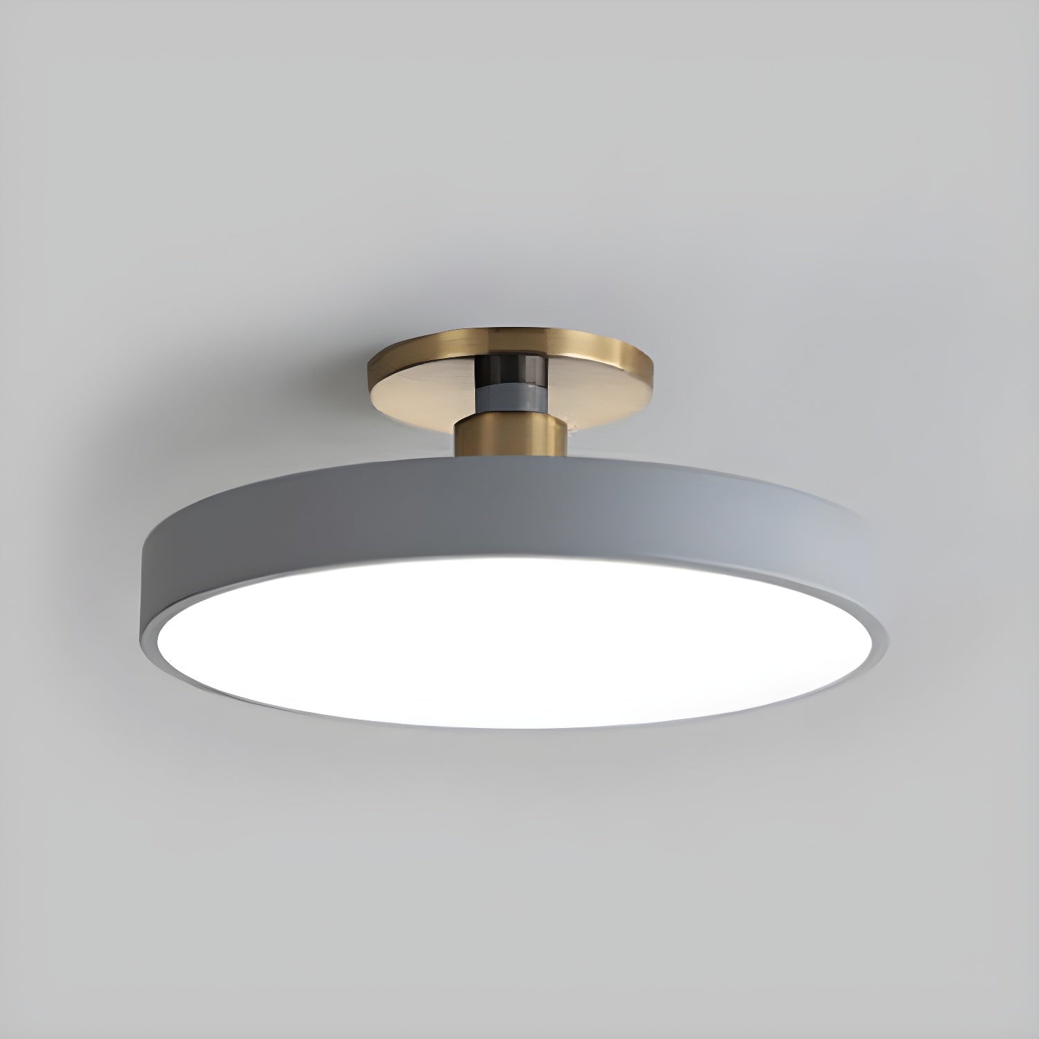Modern Isla Flush Mount Ceiling Light Fixture - Dimmable LED Lighting for Bedroom, Living Room & Hallway - Sleek Round Design for Home & Office Decor
