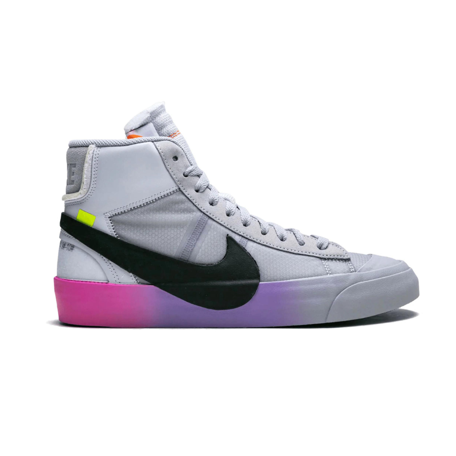 Nike Blazer Mid Off White Wolf Grey Sneakers - Men's/Women's High-Top Basketball Shoes for Casual Wear & Street Style Fashion