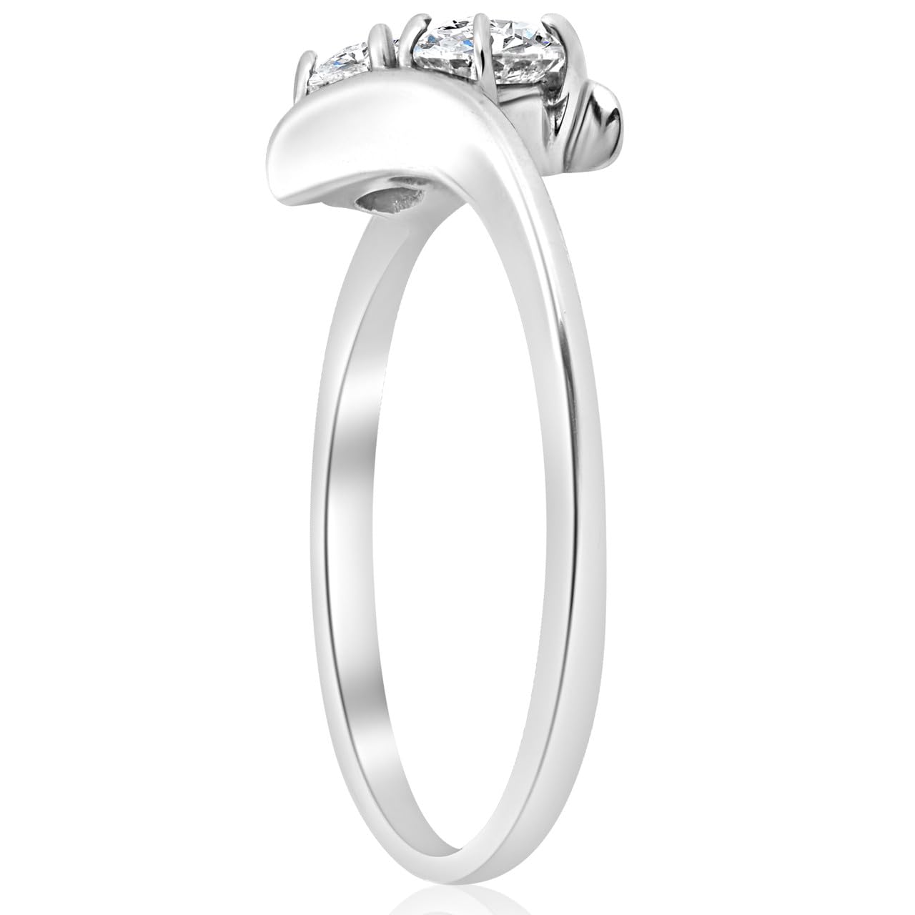 1/2 Carat Two Stone Diamond Forever Us Engagement Ring - 10k White Gold for Women - Perfect for Proposals, Anniversaries & Romantic Occasions