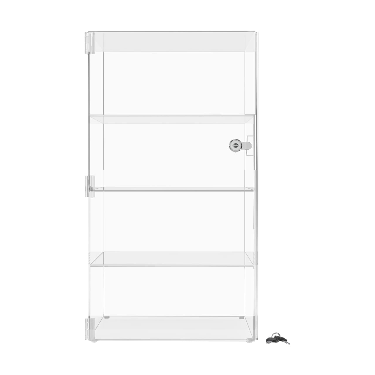 Clear Acrylic Locking Vertical Cabinet with Keys - 12