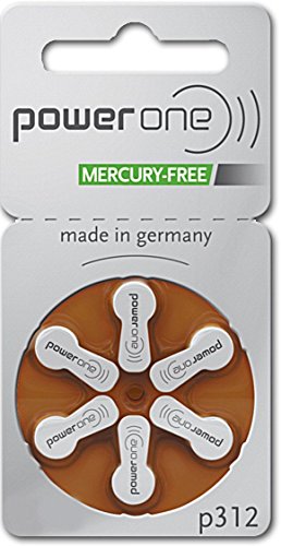 PowerOne Hearing Aid Batteries Size 312 - 100 Packs of 6 Cells | Long-Lasting Zinc-Air Batteries for Hearing Devices | Perfect for Travel, Daily Use & Emergency Backup