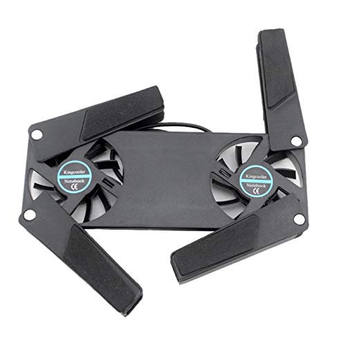 KWID Foldable Dual Fan Laptop Cooling Pad - Portable USB Radiator for Notebook & PC - Perfect for Gaming, Office & Home Use