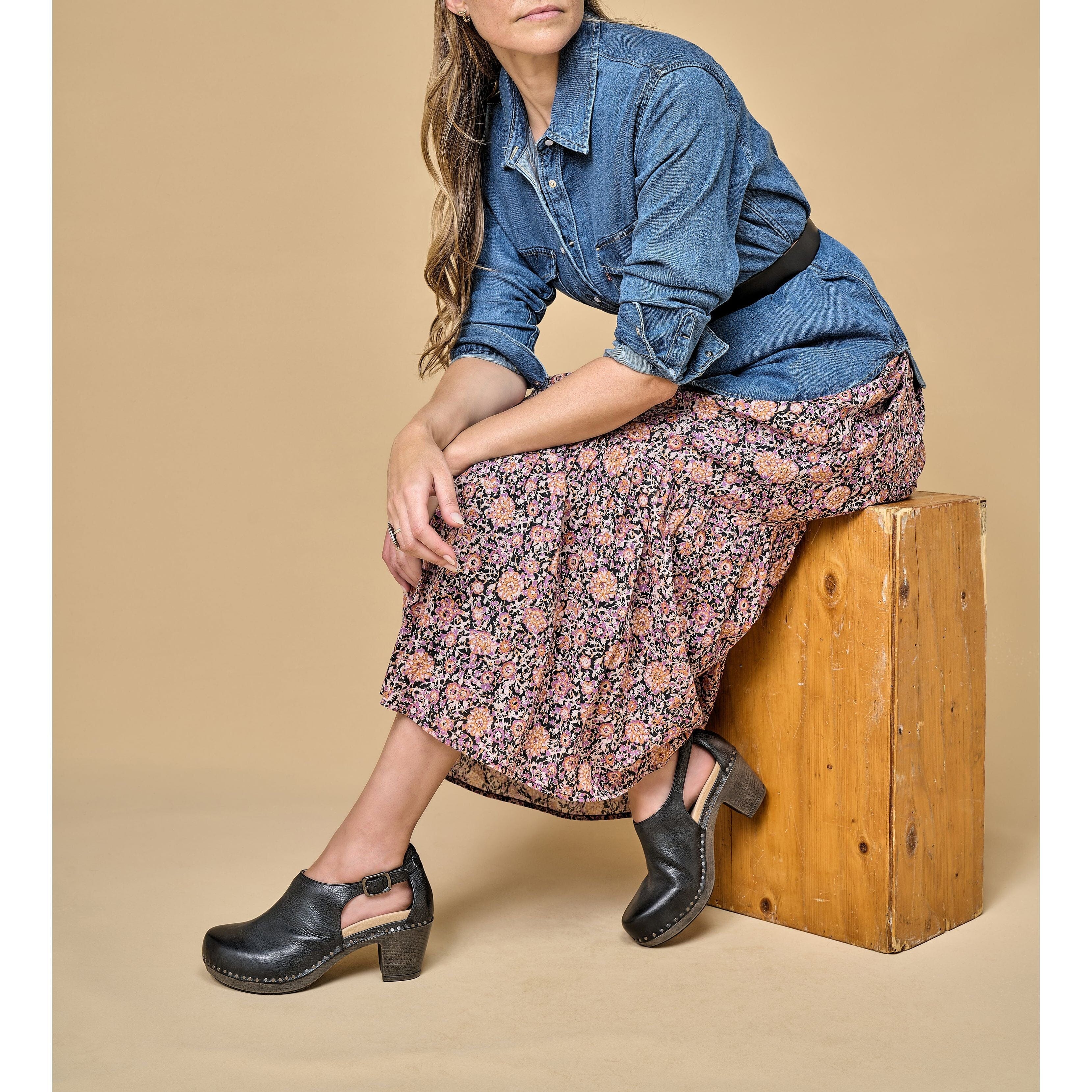 DANSKO SASSY MILLED BURNISHED Leather Clogs - Comfortable Slip-Resistant Shoes for Nurses, Chefs & Healthcare Workers