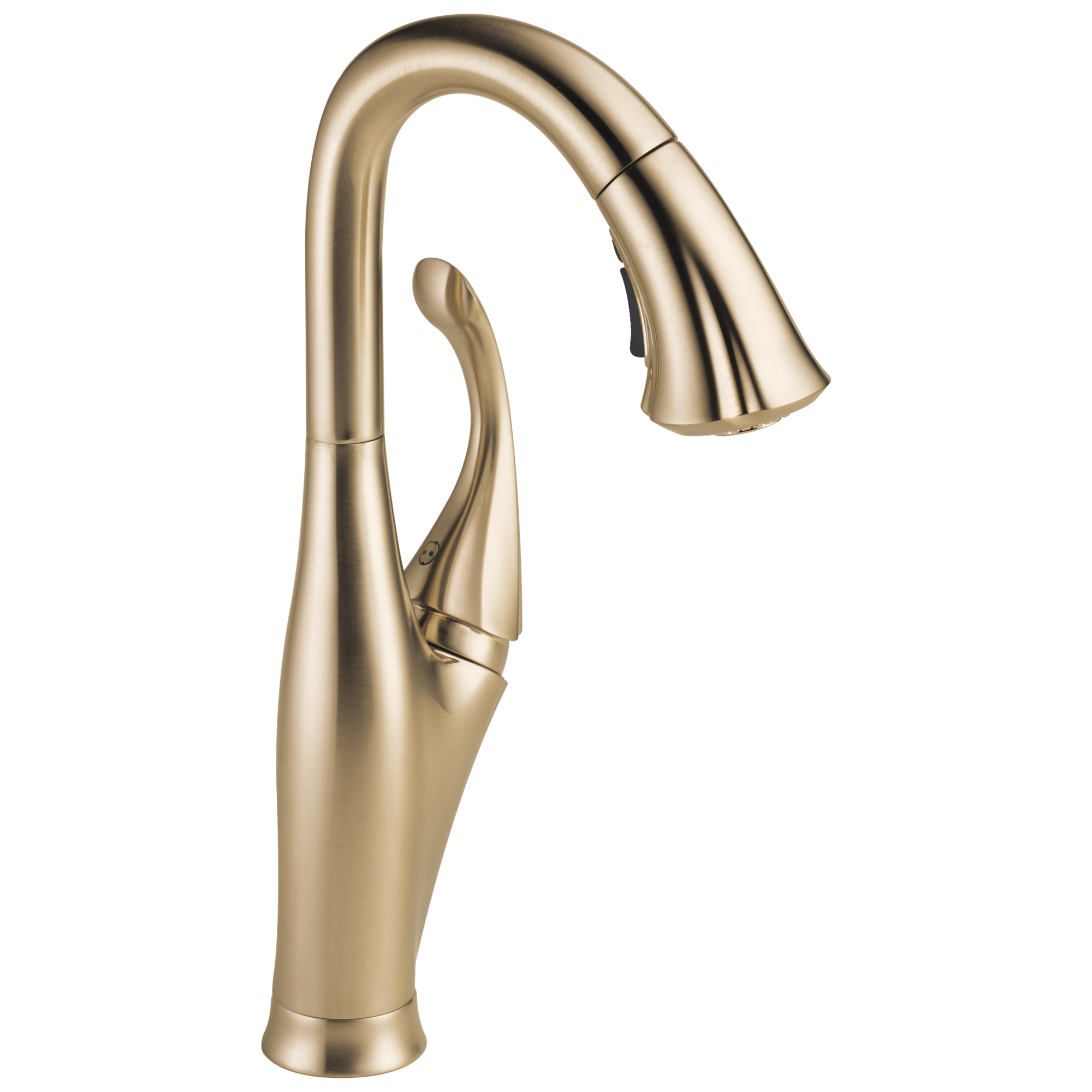Delta Addison Champagne Bronze Bar Faucet with Pulldown Sprayer - 9992 CZ DST Model for Modern Kitchen Sink, Bar, or Wet Bar Installation