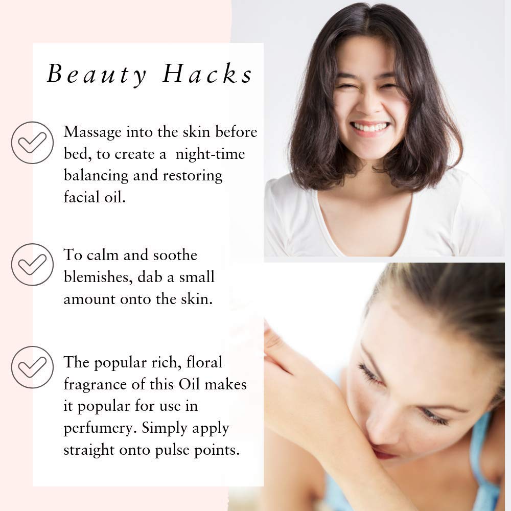 Absolute Aromas Rose Otto Essential Oil 3% Diluted in Organic Coconut Oil - 10ml Bottle for Aromatherapy, Massage & Skin Care