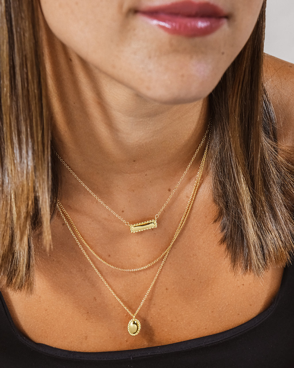 Elegant Hartley Polished Layered Chain Necklace for Women - Perfect for Date Night, Office Wear & Special Occasions