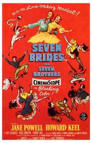 Seven Brides for Seven Brothers Vintage Movie Poster 11x17 Inches - Classic Film Decor for Home Theater, Cinema Room & Gift for Movie Lovers