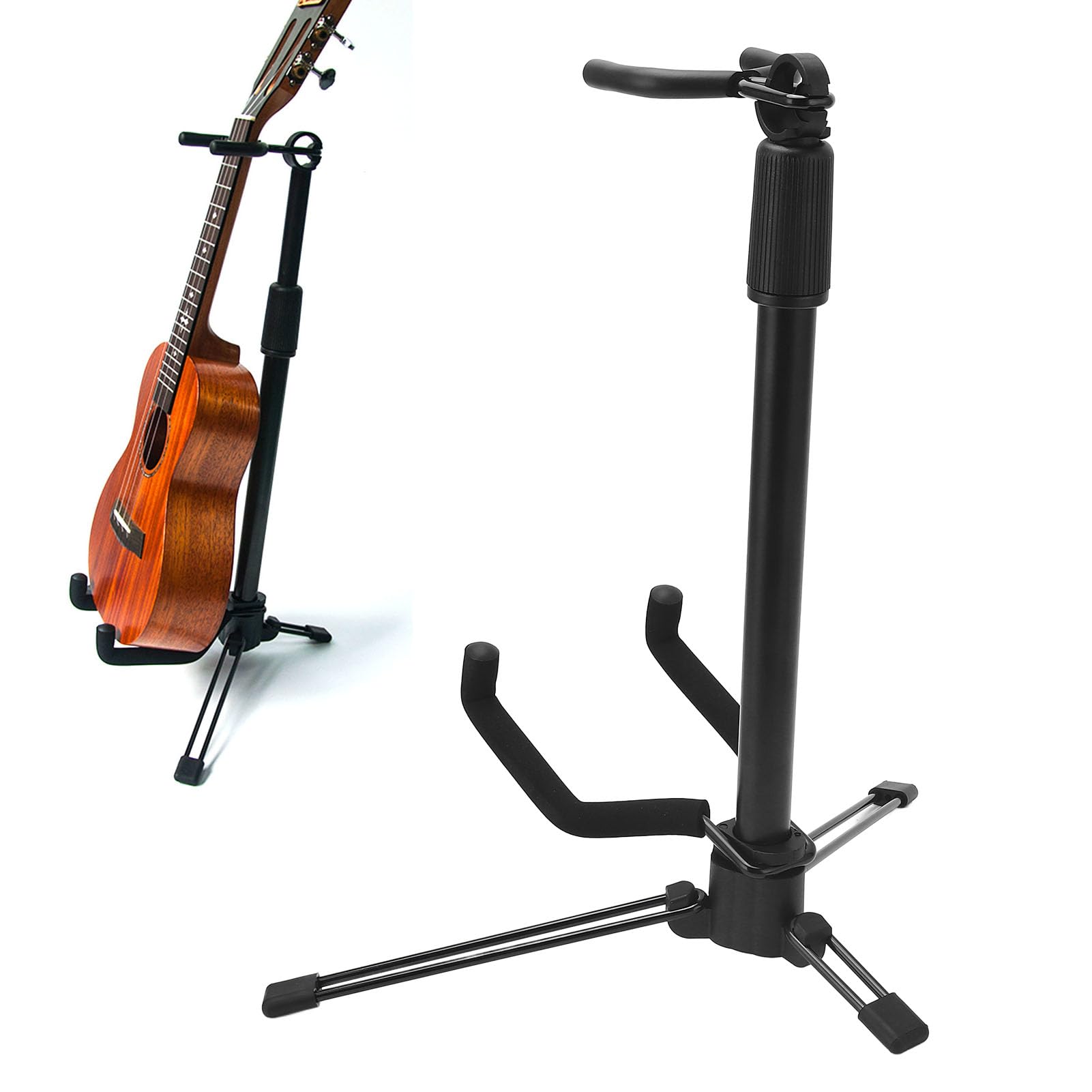 Portable Folding Violin Stand - Universal Tripod Floor Stand Holder for Violin, Ukulele, Mini Guitar, Banjo & Mandolin | Perfect for Home, Studio & Travel Use