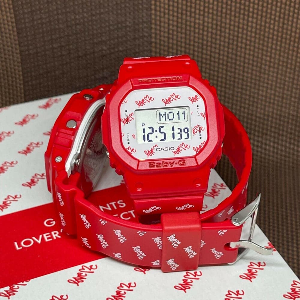 Casio Baby-G & G-Shock Digital Watch for Men & Women - Red Resin Strap, Shock Resistant, Water Resistant (Model LOV-20B-4D) - Perfect for Sports, Outdoor Activities & Everyday Wear