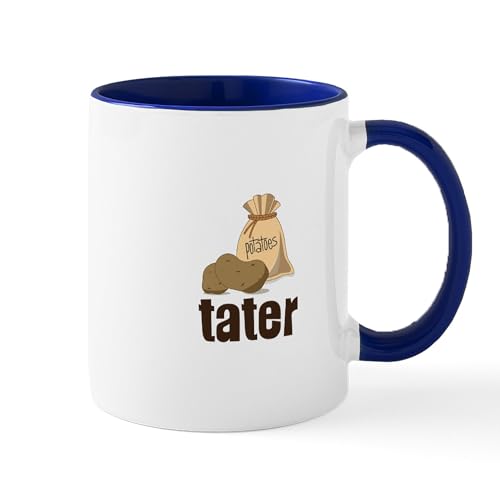 White/Navy Inside - Potatoes Tater Mugs