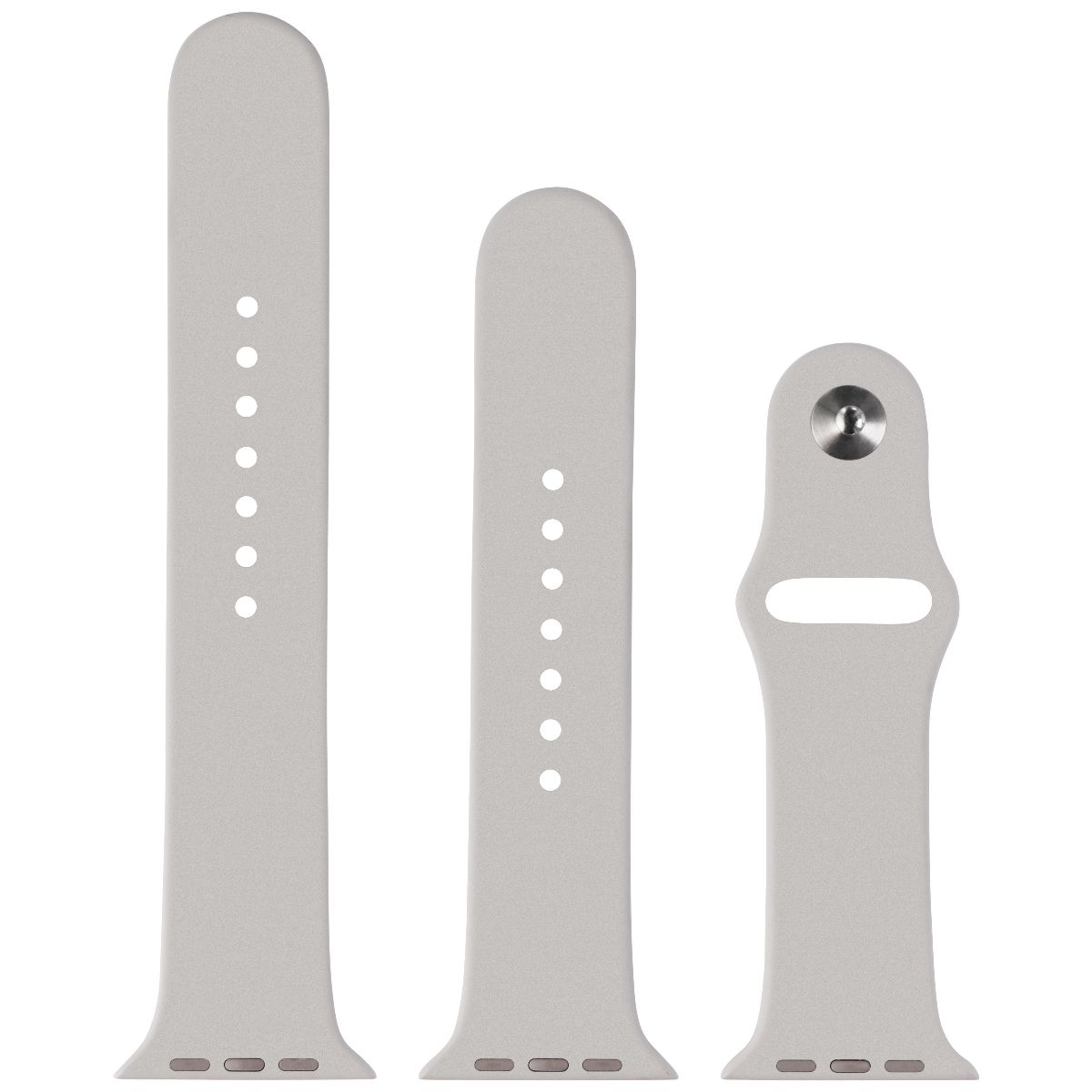 Apple Watch Sport Band 44mm - Compatible with 42mm/44mm/45mm Models - Stone/Silver Color - Full Set - Perfect for Running, Workouts & Everyday Wear