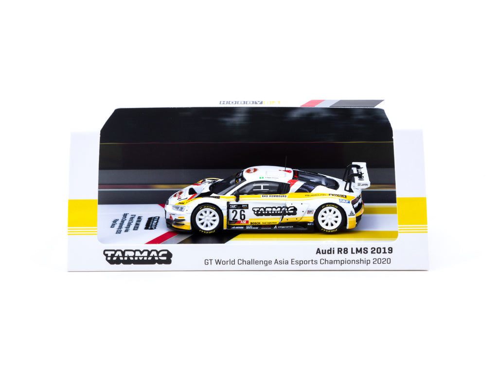 1:64 Scale Audi R8 LMS 2019 GT World Challenge Asia Esports Championship Diecast Model Car by Tarmac Works - Perfect for Collectors, Racing Enthusiasts & Display Showcase