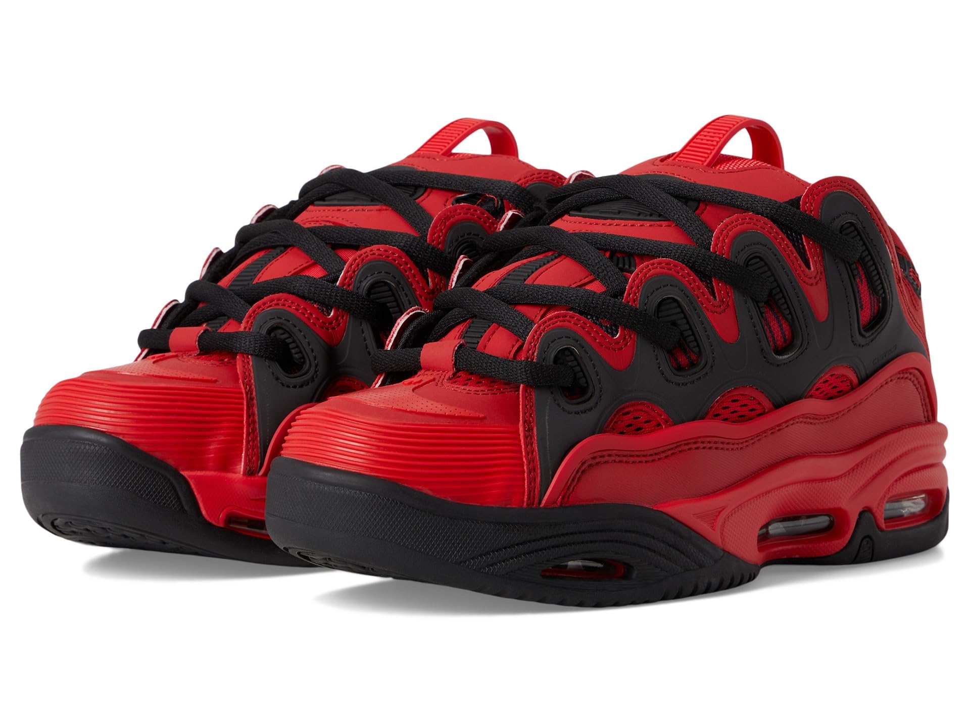 Osiris Men's D3 2001 Skate Shoes - Red/Black/Red Colorway - Size 9 US - High-Performance Skateboarding Shoes for Street & Park Riding - Perfect for Skaters & Sneaker Enthusiasts