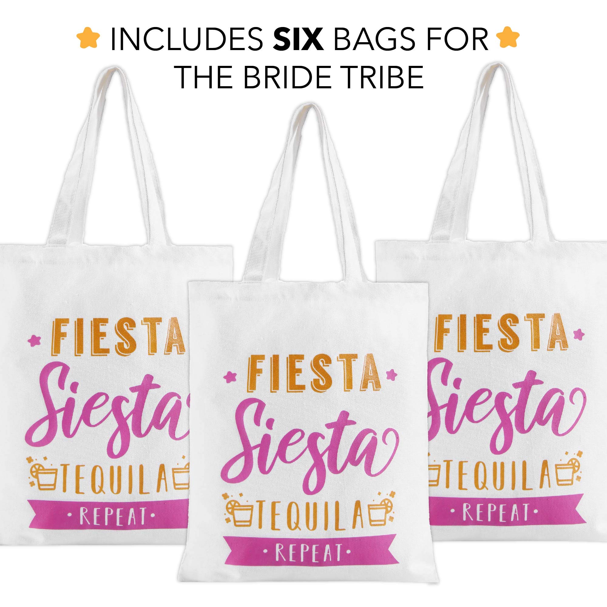 Pop Fizz Designs Final Fiesta Bridesmaid Tote Bags - Premium Canvas Wedding Party Gift for Bachelorette, Bridal Shower & Rehearsal Dinner - Perfect for Bride Squad & Maid of Honor