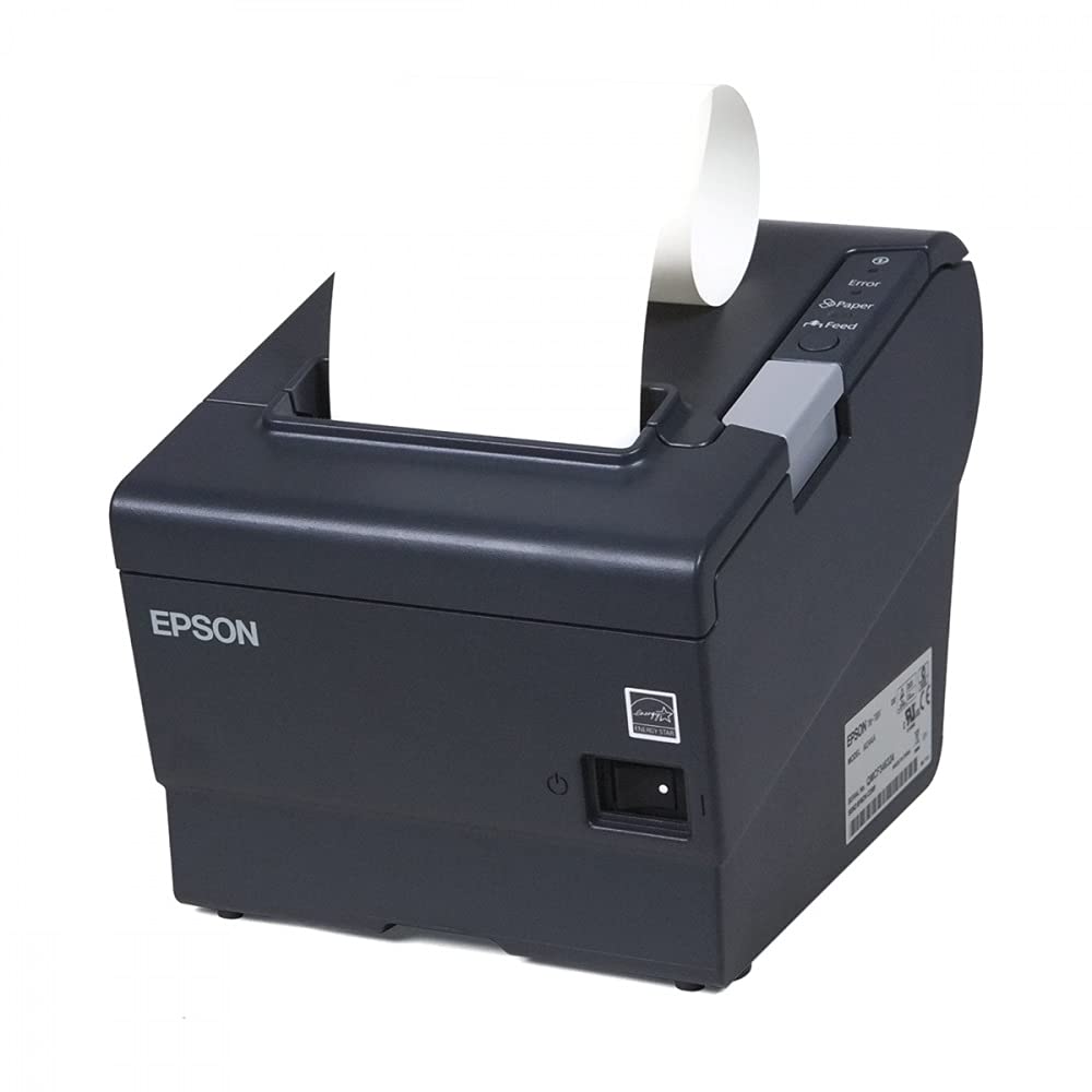 Epson Omnilink T88VI-I Ethernet Serial USB Thermal Receipt Printer - Fast & Reliable POS System for Retail, Restaurant & Small Business (Black, Model C31CE94731)
