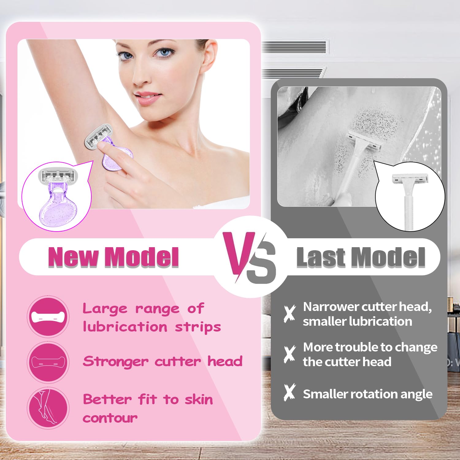 Starry Sky Mini Sensitive Skin Disposable Razors for Women - Travel Size Shaving Kit with Portable Case | Smooth Legs & Underarms | Perfect for Vacation, Gym Bag & On-The-Go Grooming
