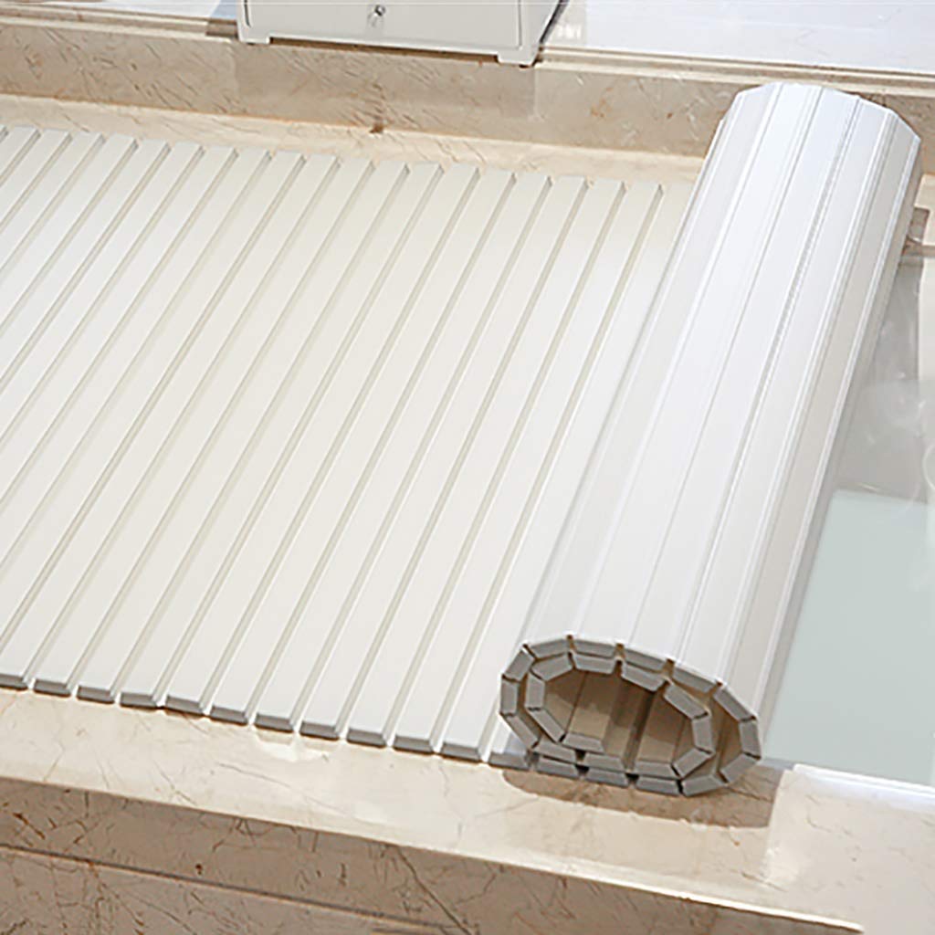 Premium Folding PVC Bathtub Cover - Dustproof & Insulating Bath Tub Protector (120x80x1.2cm) - Universal Fit for All Bathtub Sizes - Perfect for Bathroom Storage & Winter Heat Retention
