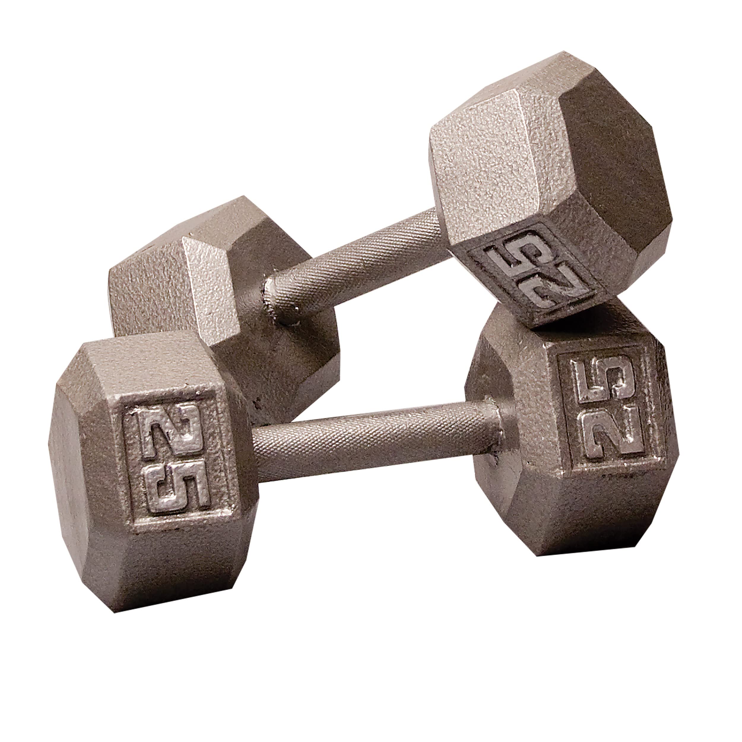 Body-Solid Cast Iron Hexagon Dumbbell Set - Adjustable Hand Weights for Men & Women | Strength Training Equipment for Home Gym, Bodybuilding & CrossFit | Perfect for Weight Lifting, HIIT Workouts & Fitness Training