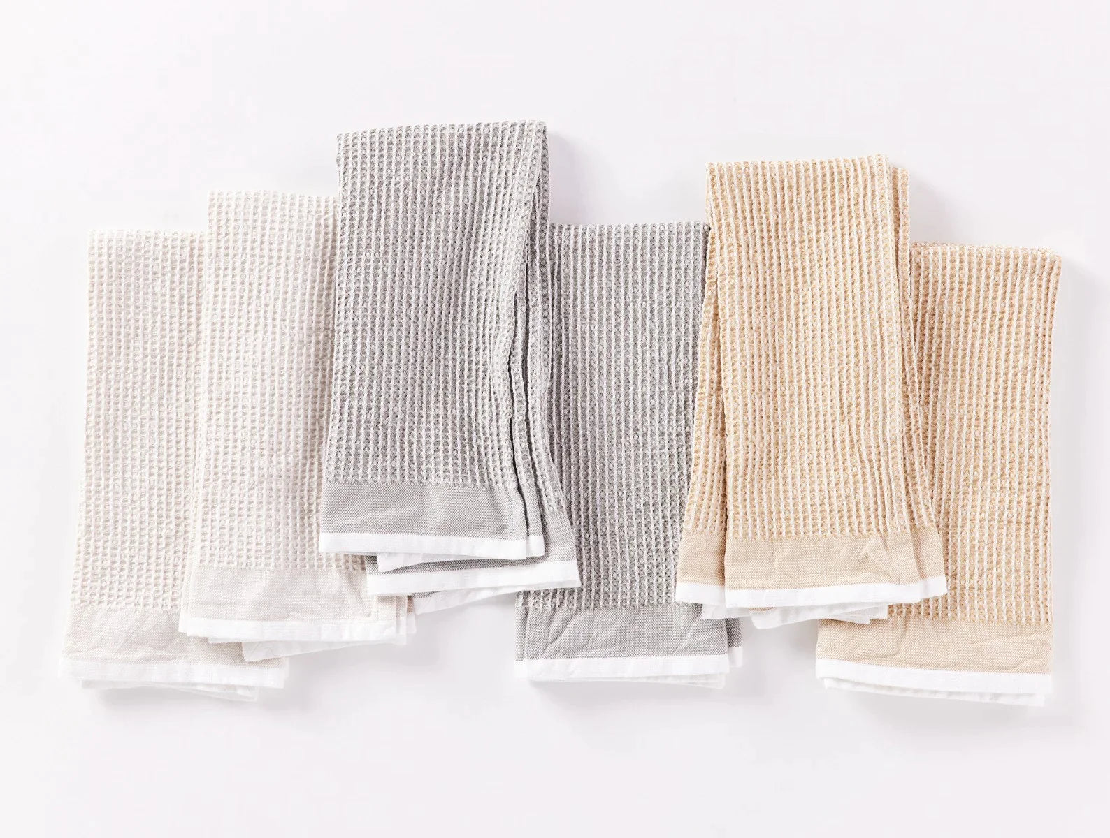 Premium Organic Waffle Weave Kitchen Towels Set of 6 - Super Absorbent & Eco-Friendly Dish Cloths for Cooking, Baking & Home Cleaning