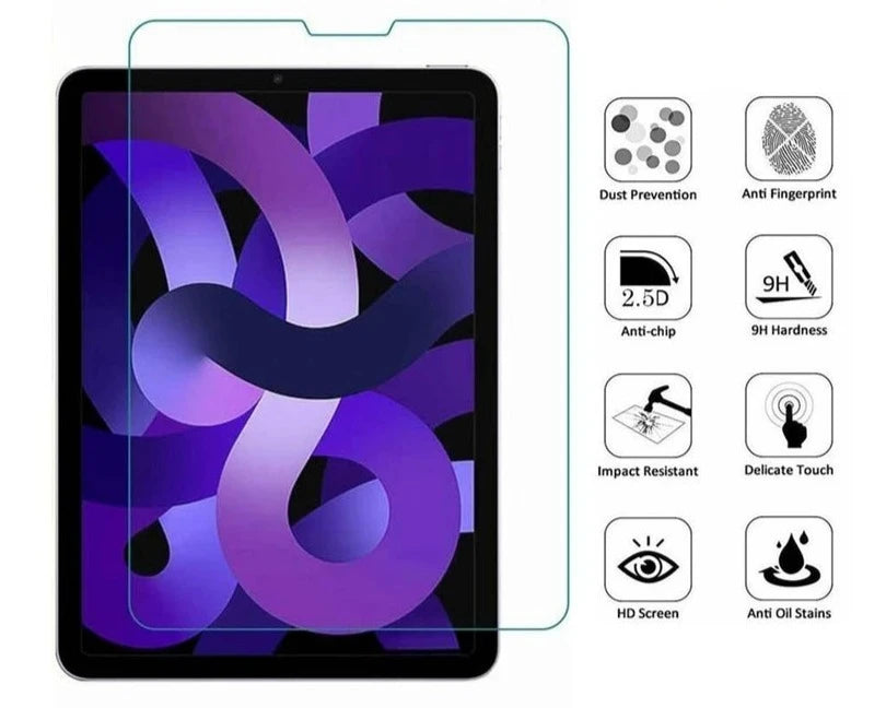 Nuglas Tempered Glass Screen Protector for iPad Air 4/5, iPad Pro 11 & iPad 10 - Ultra HD Clear, Anti-Scratch, Bubble-Free Installation - Perfect for Work, Study & Entertainment