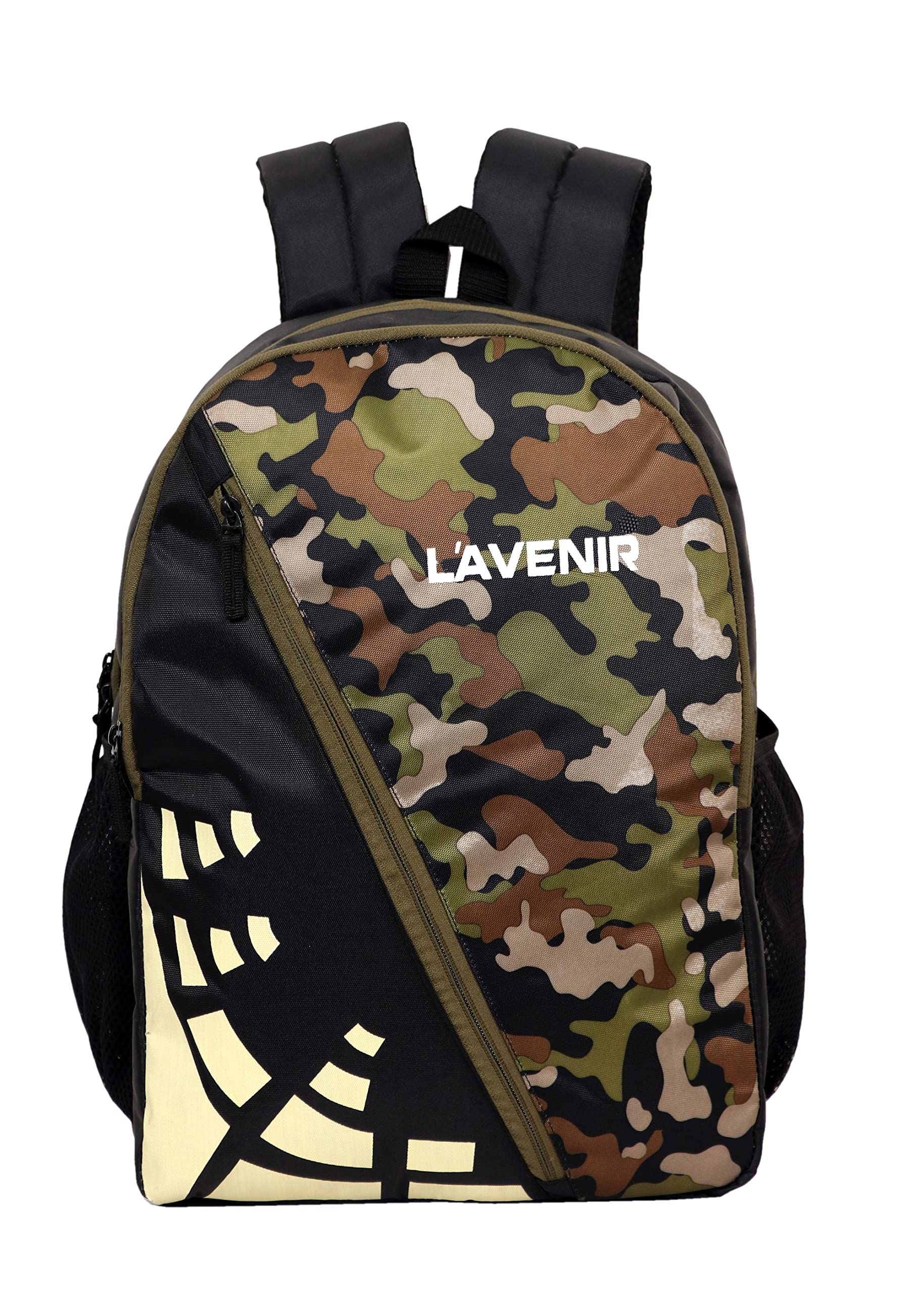 L'AVENIR Camouflage 34L Multipurpose Backpack for Men & Women - Water Resistant Unisex Laptop Bag with 15.6