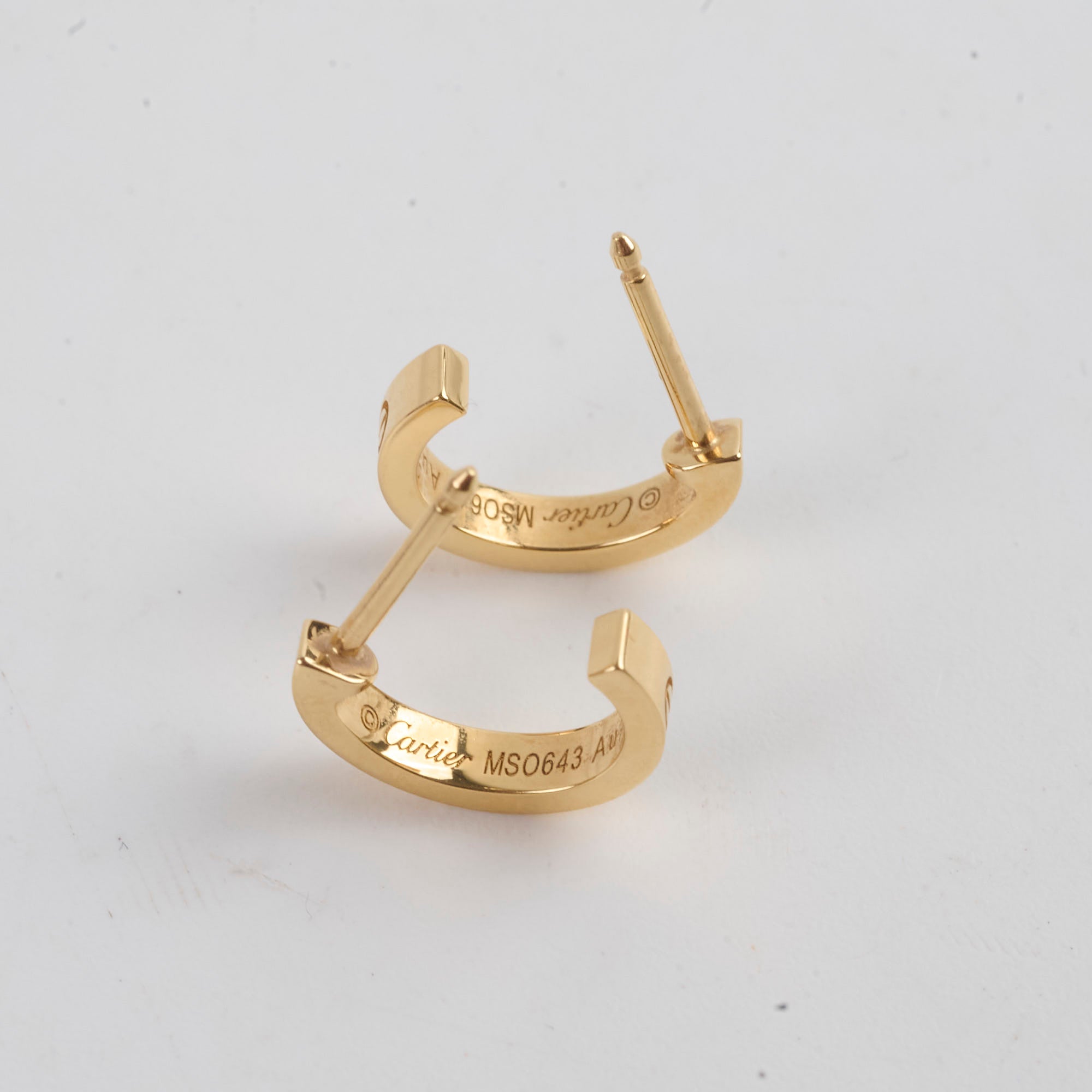 Cartier Love Hoop Earrings Small Model 18K Yellow Gold - Elegant Luxury Jewelry for Women, Perfect for Weddings, Anniversaries & Special Occasions