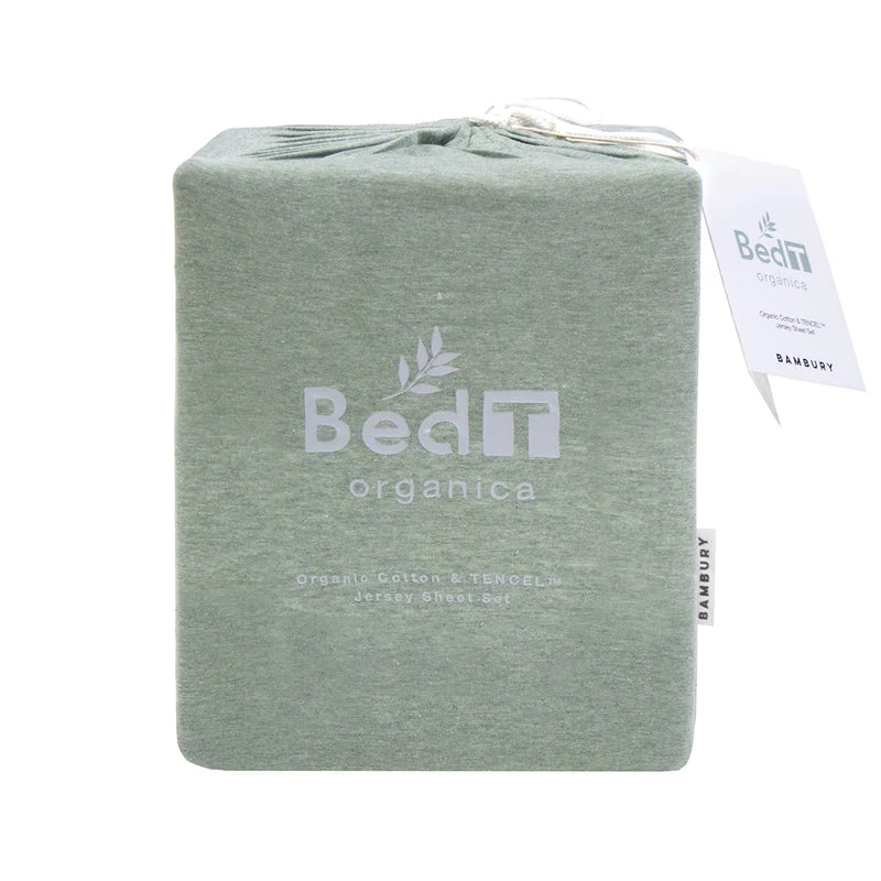 Organic Bamboo Bed Sheet Set - 100% Natural Sage Green by BedT | Soft, Breathable & Hypoallergenic | Perfect for Eco-Friendly Homes & Allergy Sufferers