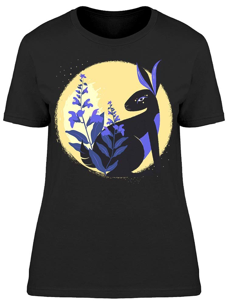Black Magic Rabbit Graphic T-Shirt for Women - Soft Cotton Casual Tee for Everyday Wear, Street Style & Outfits