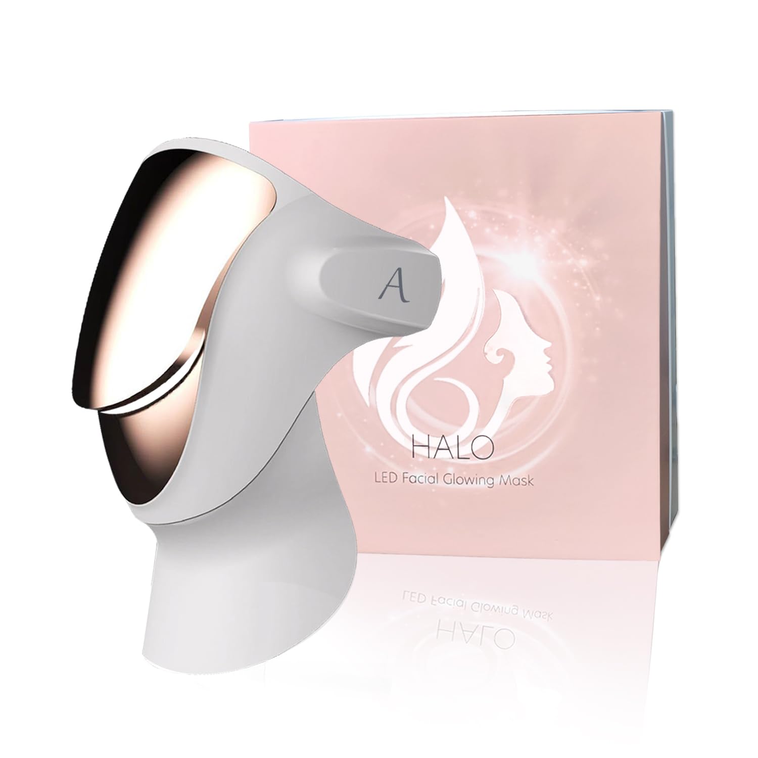 LED Face Mask Light Therapy - Blue & Red Light Photon Mask for Acne & Wrinkle Reduction, Halo LED Facial and Neck Skin Care Device | At-Home Spa Treatment & Professional Skin Rejuvenation